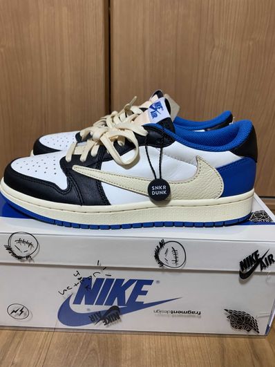Travis Scott × fragment design × Nike Air Jordan 1 Low OG SP "Military Blue"