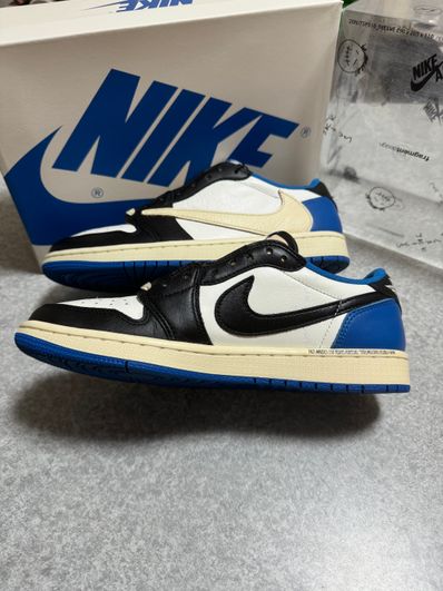 Travis Scott × fragment design × Nike Air Jordan 1 Low OG SP "Military Blue"