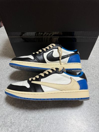 Travis Scott × fragment design × Nike Air Jordan 1 Low OG SP "Military Blue"