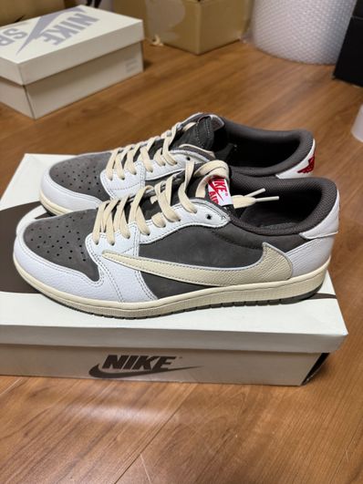 Travis Scott × Nike Air Jordan 1 Low OG SP "Reverse Mocha/Sail and Ridgerock"