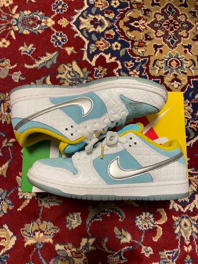 FTC × Nike SB Dunk Low "White/Blue"