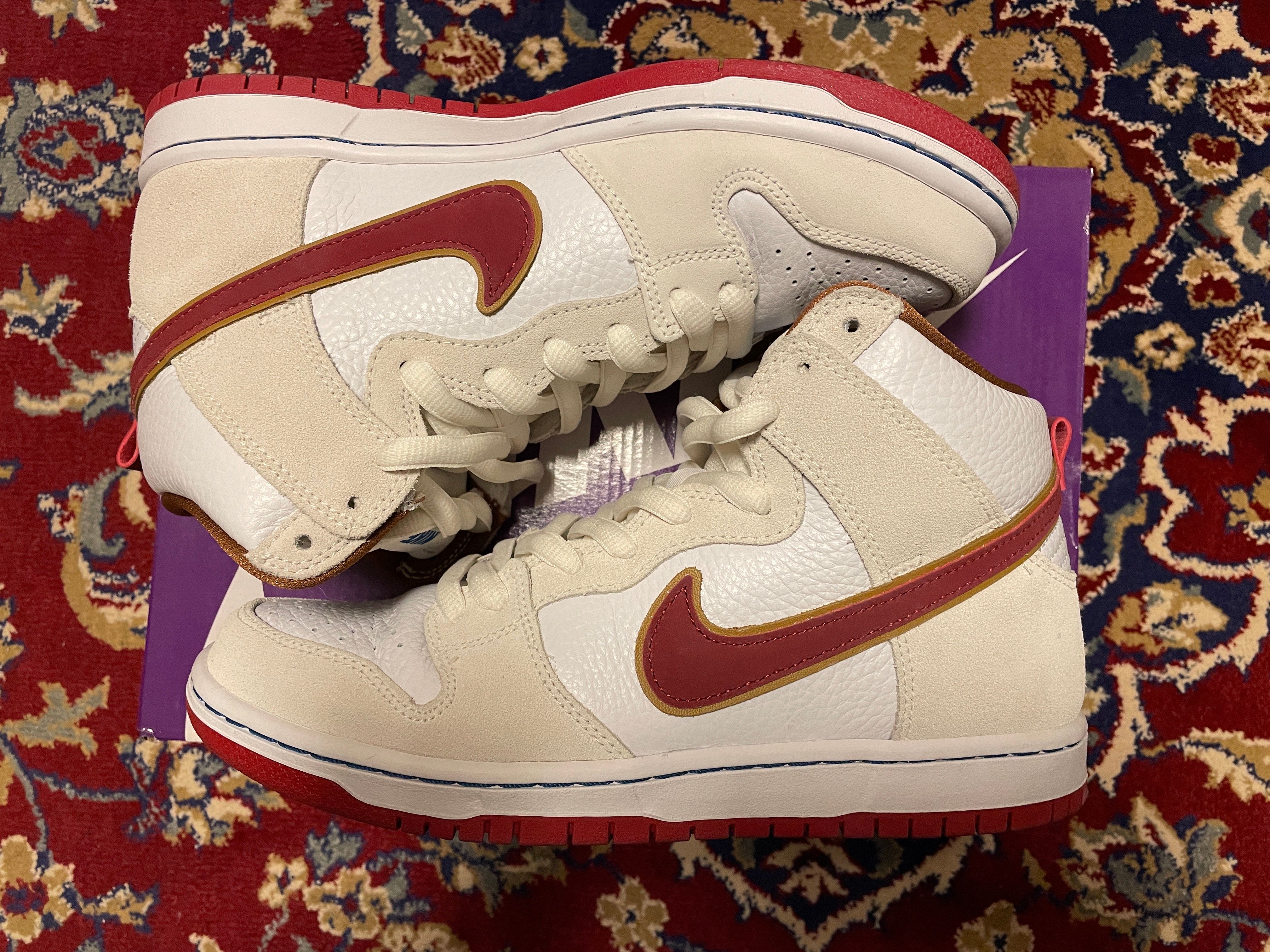 Nike Dunk High Pro "Sail/Team Crimson"