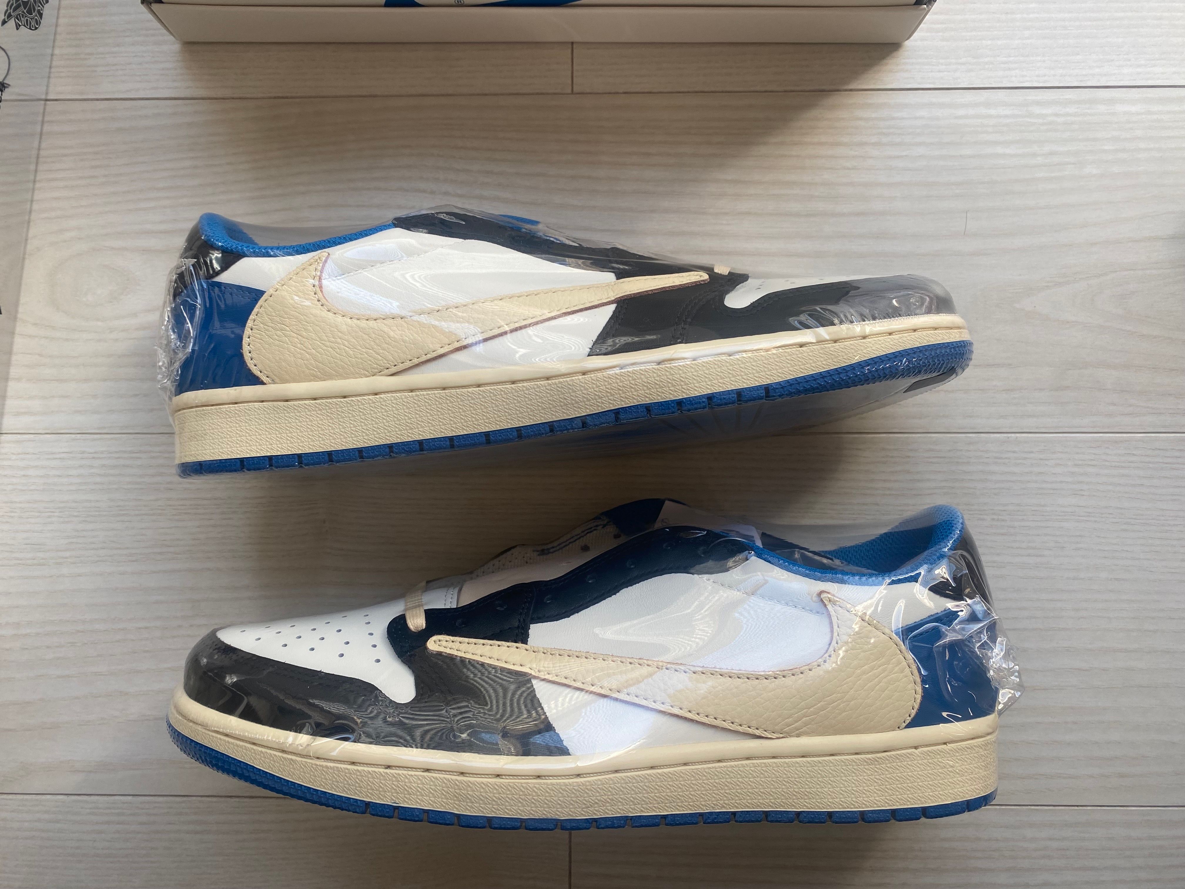 Travis Scott × fragment design × Nike Air Jordan 1 Low OG SP "Military Blue"
