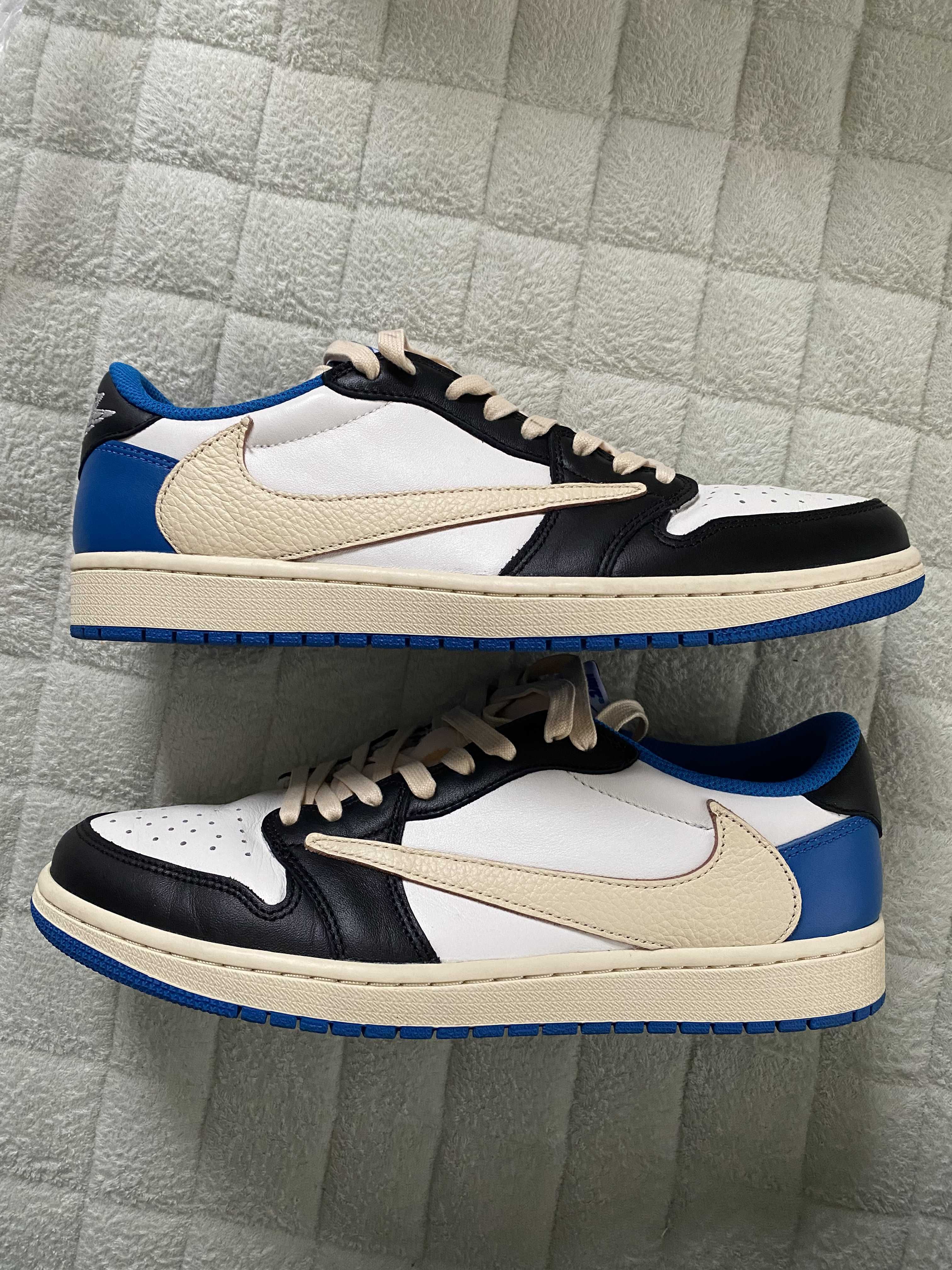 Travis Scott × fragment design × Nike Air Jordan 1 Low OG SP "Military Blue"