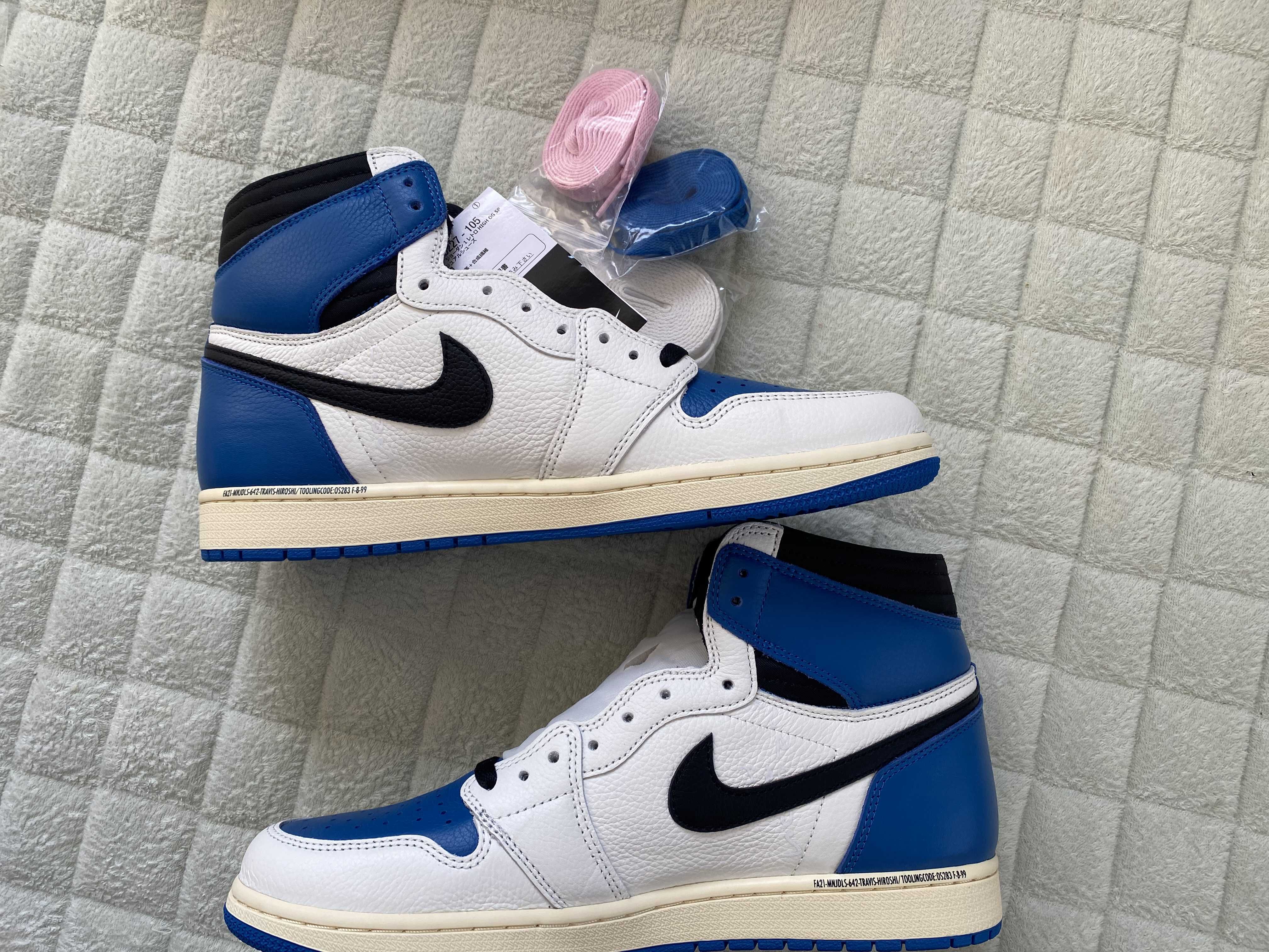 Travis Scott × fragment design × Nike Air Jordan 1 Retro High OG SP "Military Blue"