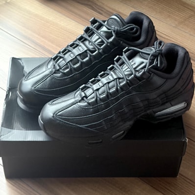 Nike Air Max 95 Big Bubble Leather "Triple Black"
