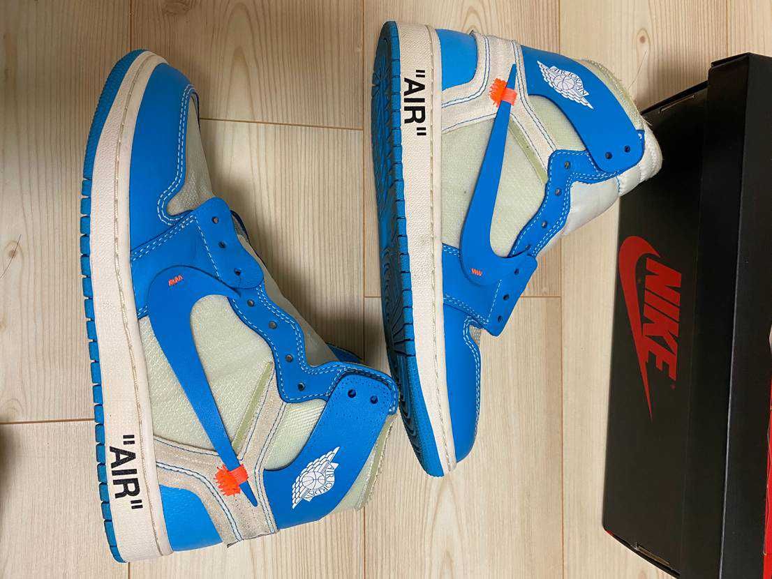 Off-White × Nike Air Jordan 1 High UNC "White/Dark Powder Blue"