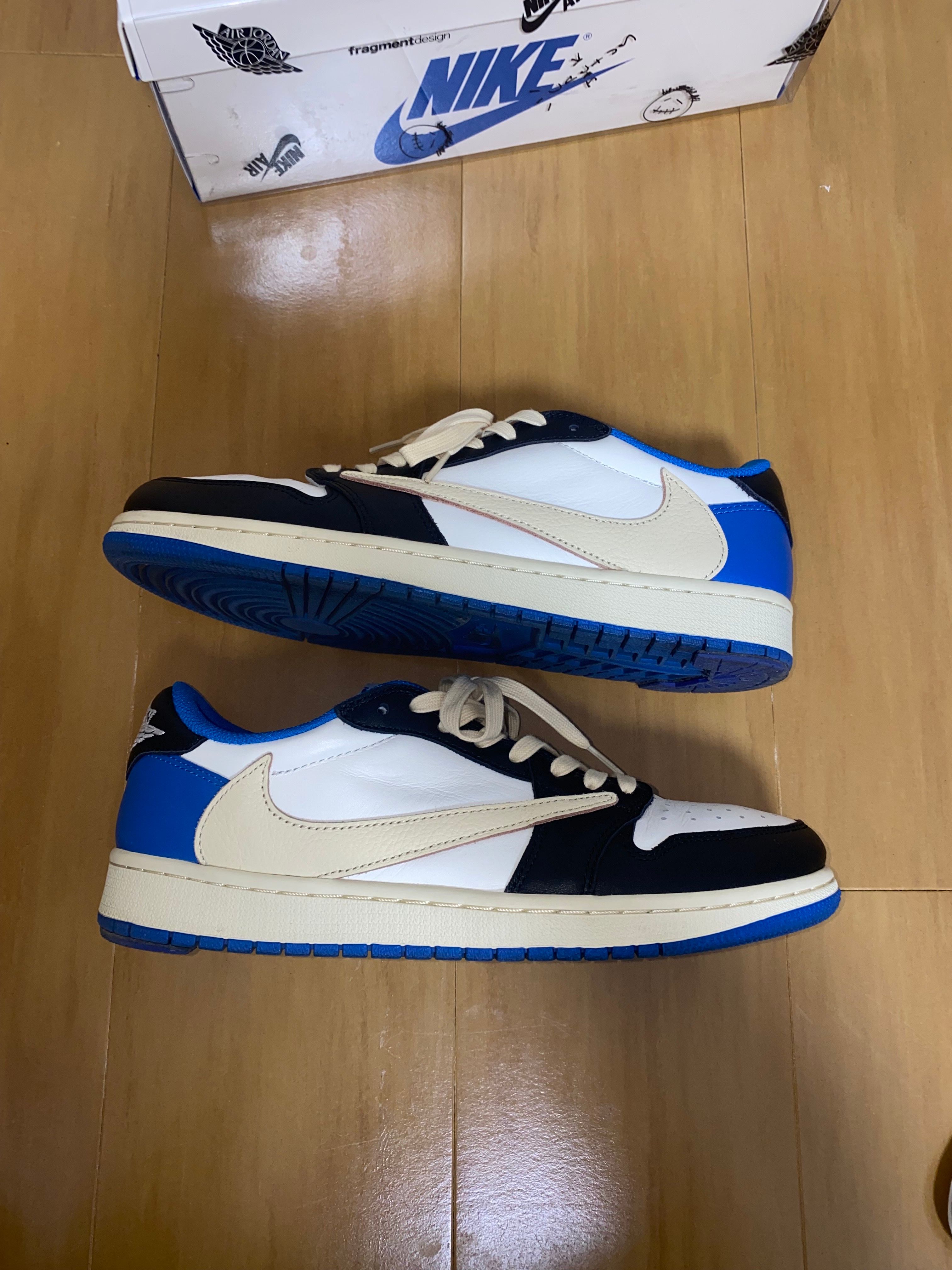 Travis Scott × fragment design × Nike Air Jordan 1 Low OG SP "Military Blue"