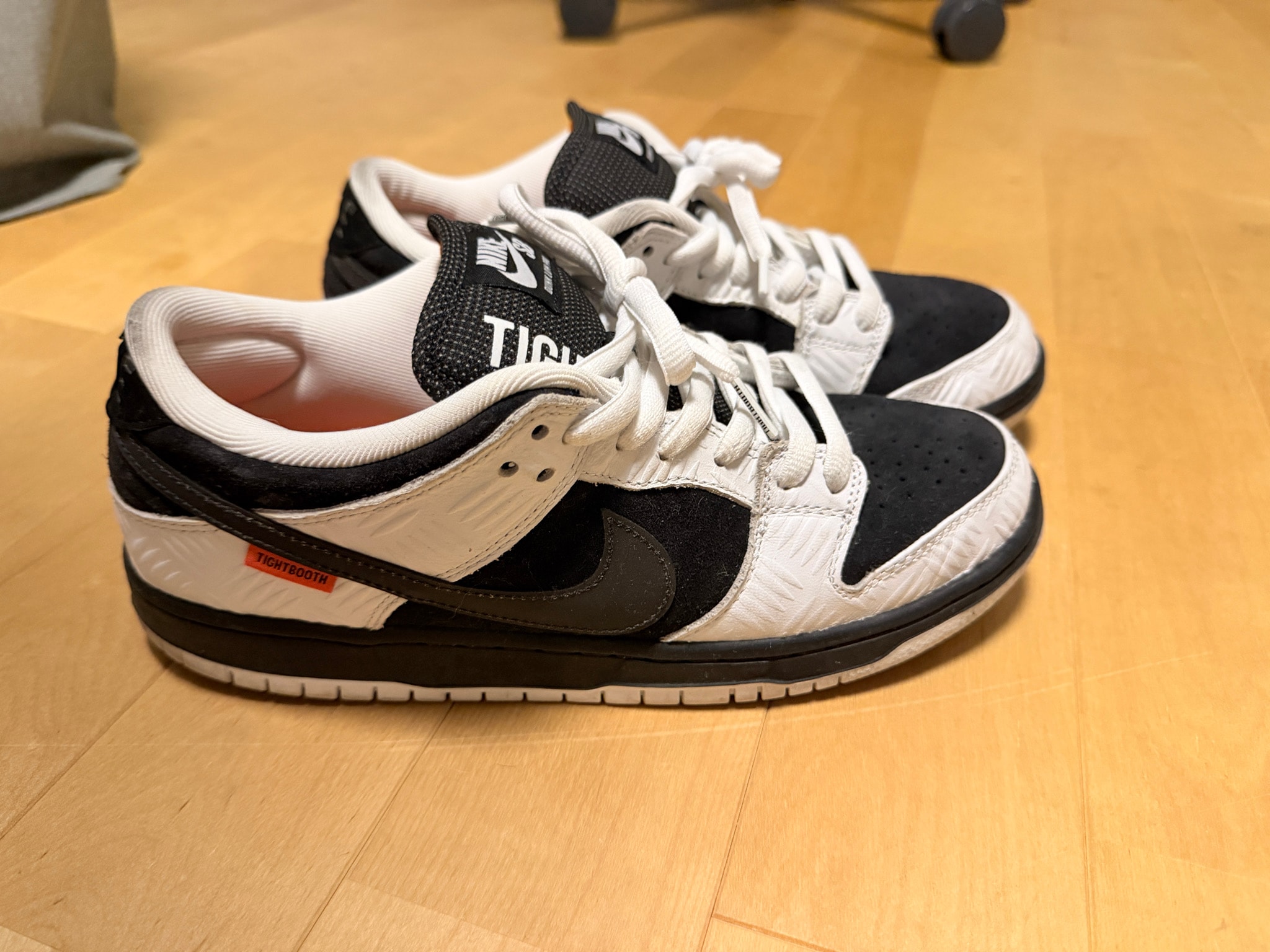 TIGHTBOOTH × Nike SB Dunk Low Pro QS "Black and White"