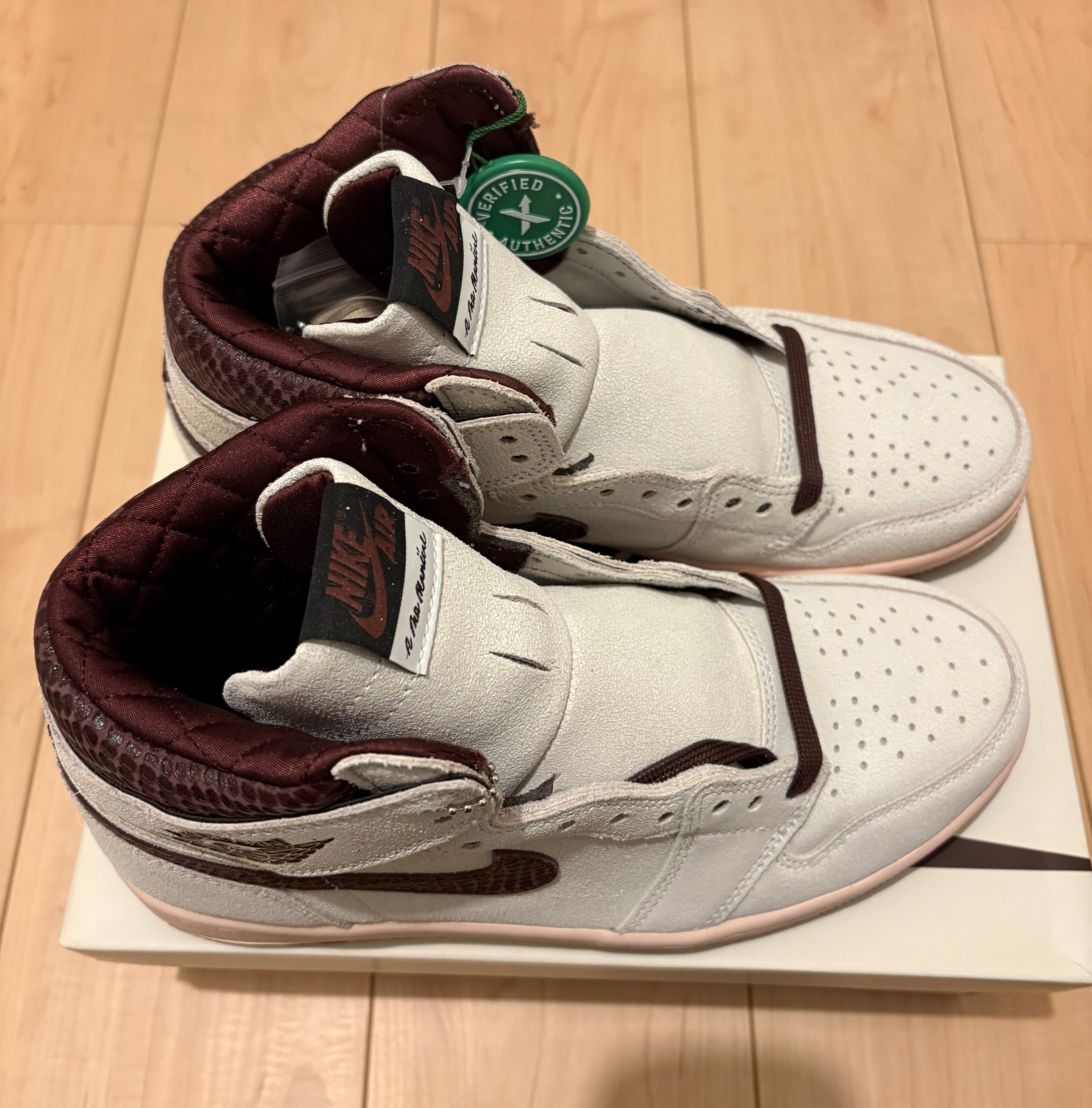 A Ma Maniere × Nike Air Jordan 1 Retro High OG "Sail and Burgundy"
