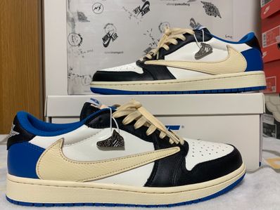 Travis Scott × fragment design × Nike Air Jordan 1 Low OG SP "Military Blue"