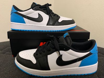 Nike Women's Air Jordan 1 Low OG "Black and Dark Powder Blue/UNC"