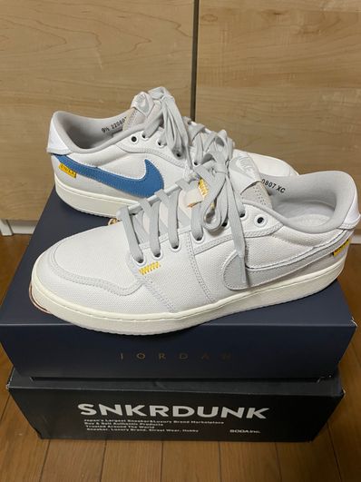 UNION × Nike Air Jordan 1 Low KO "White Canvas"