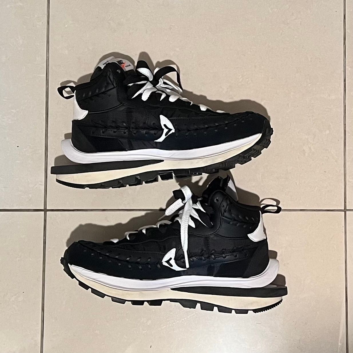 Jean-Paul Gaultier × sacai × Nike Vapor Waffle "Black/Black-White"