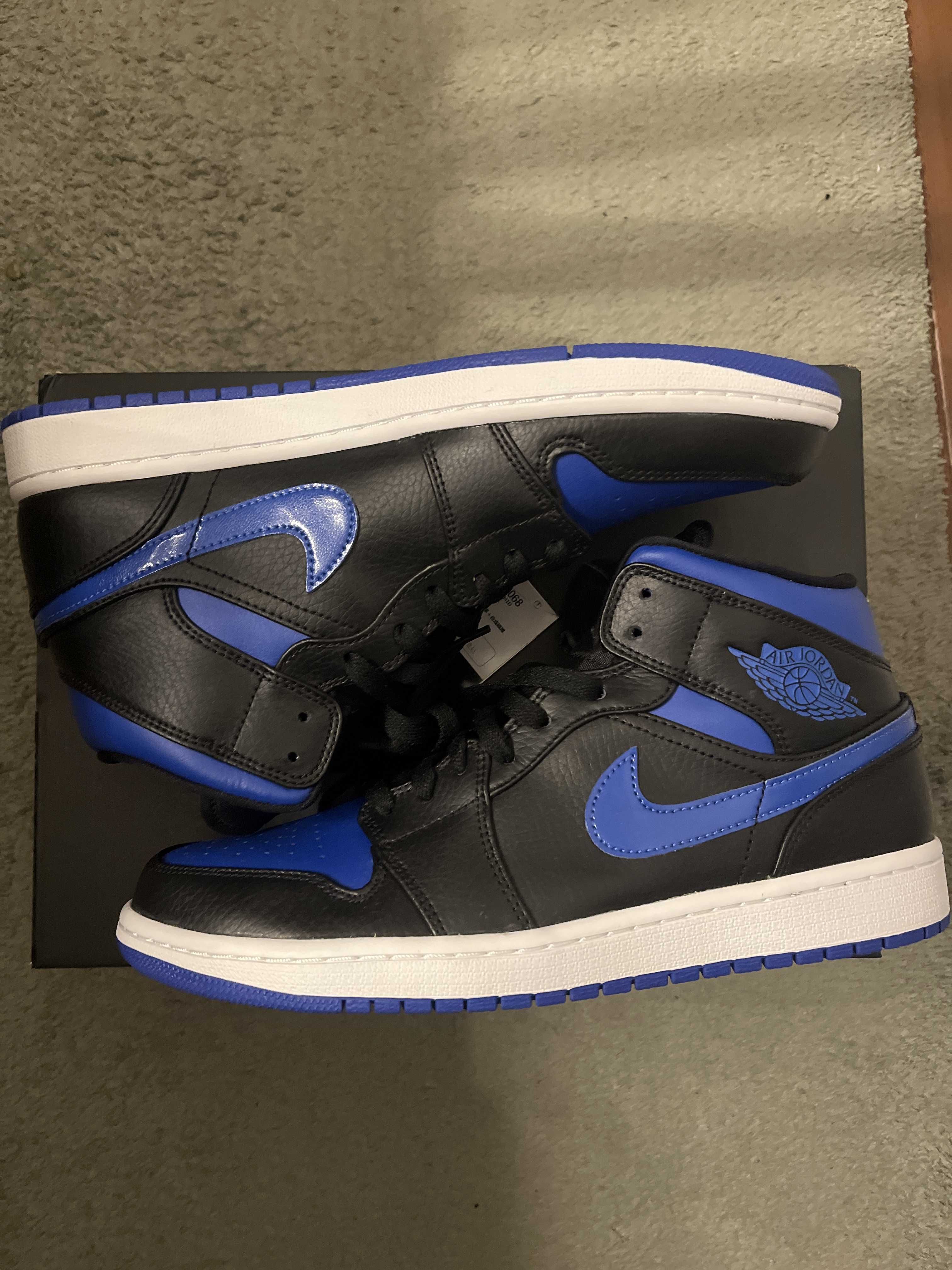 NIKE AIR JORDAN 1 MID "BLACK/BLUE"