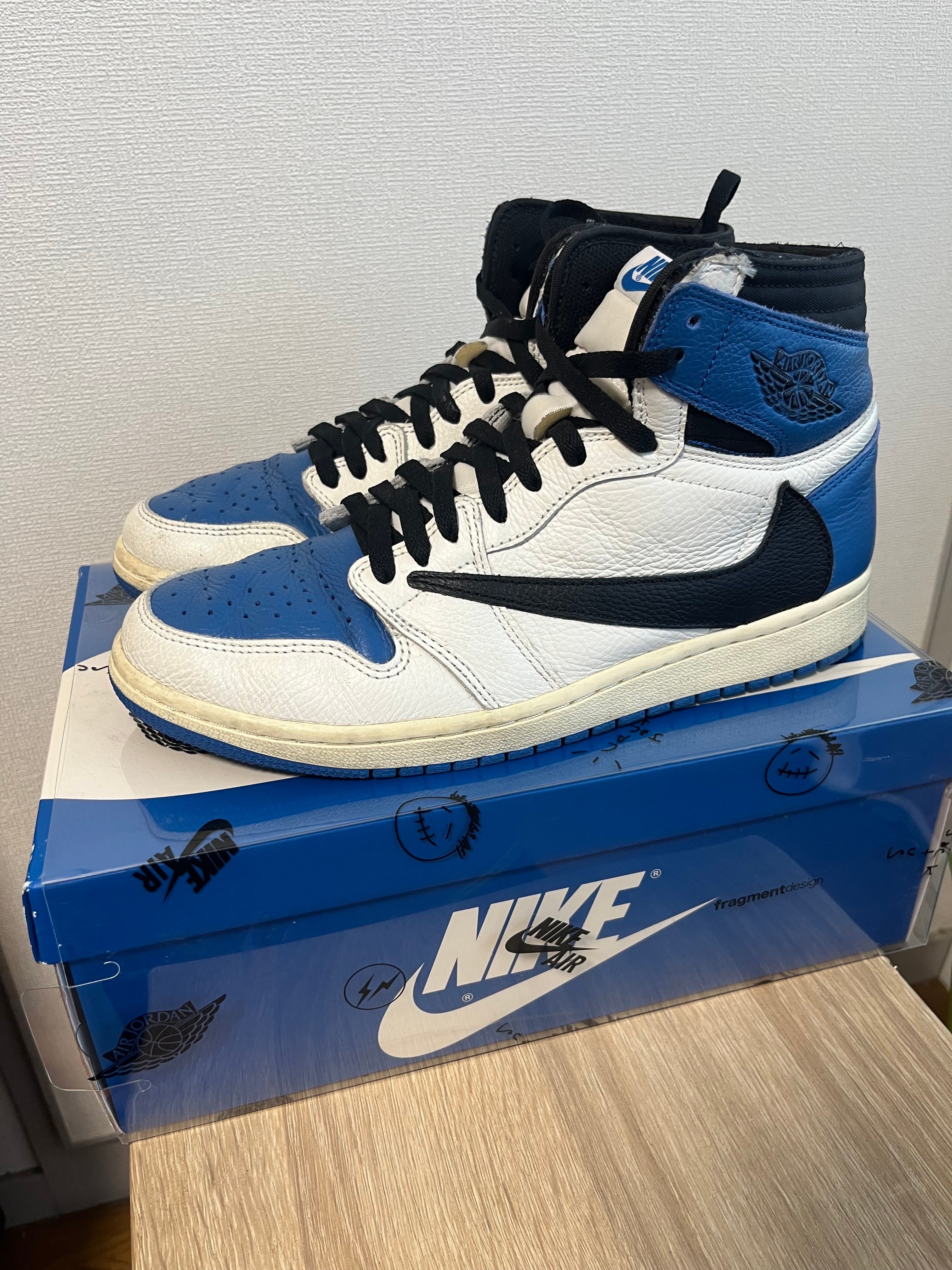 Travis Scott × fragment design × Nike Air Jordan 1 Retro High OG SP "Military Blue"