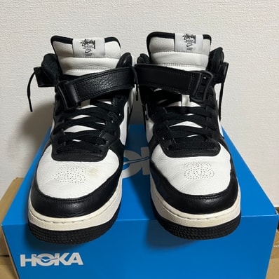 Stussy × Nike Air Force 1 Mid "Black and Light Bone"