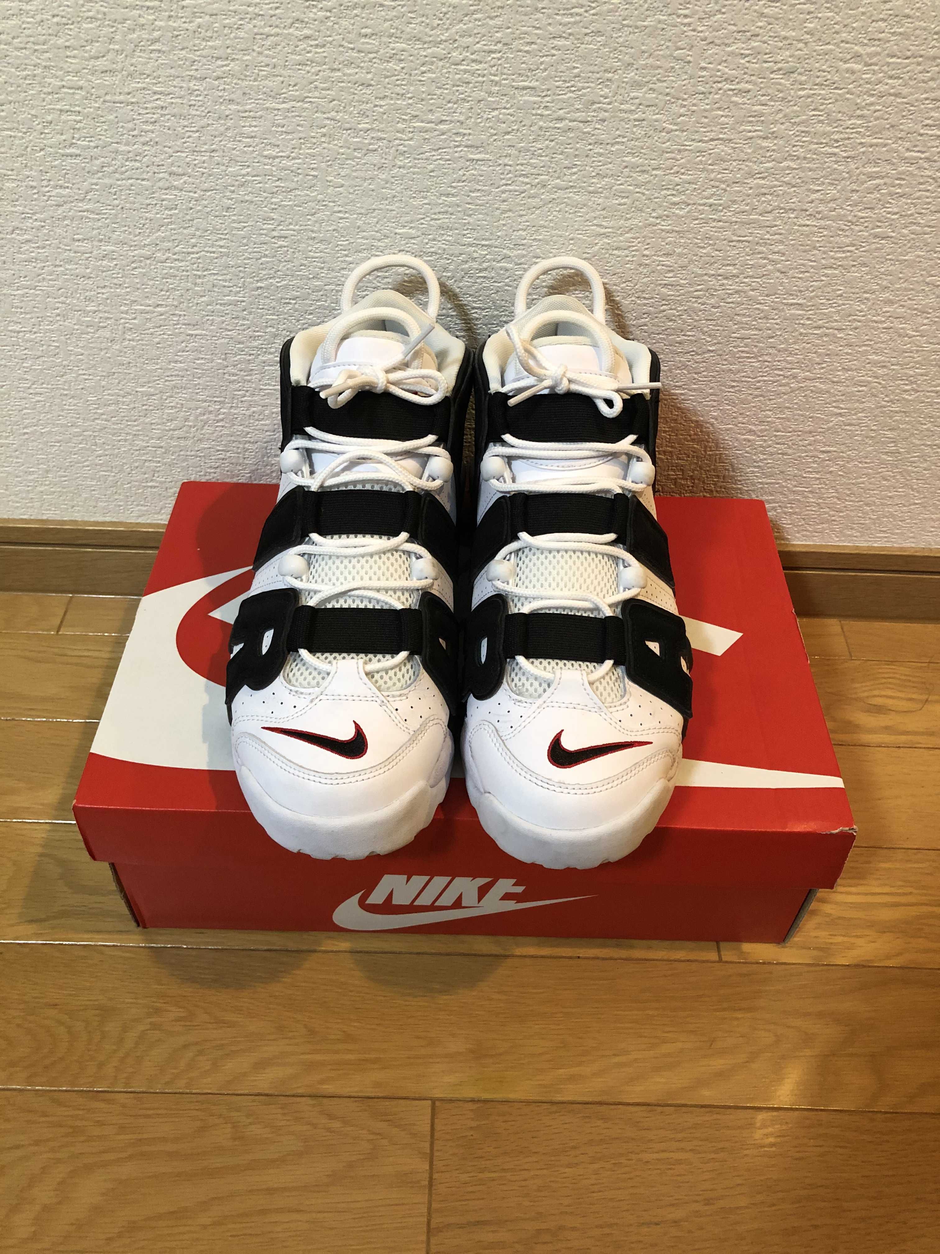 NIKE AIR MORE UPTEMPO "WHITE/BLACK/UNIVERSITY RED"(2020)