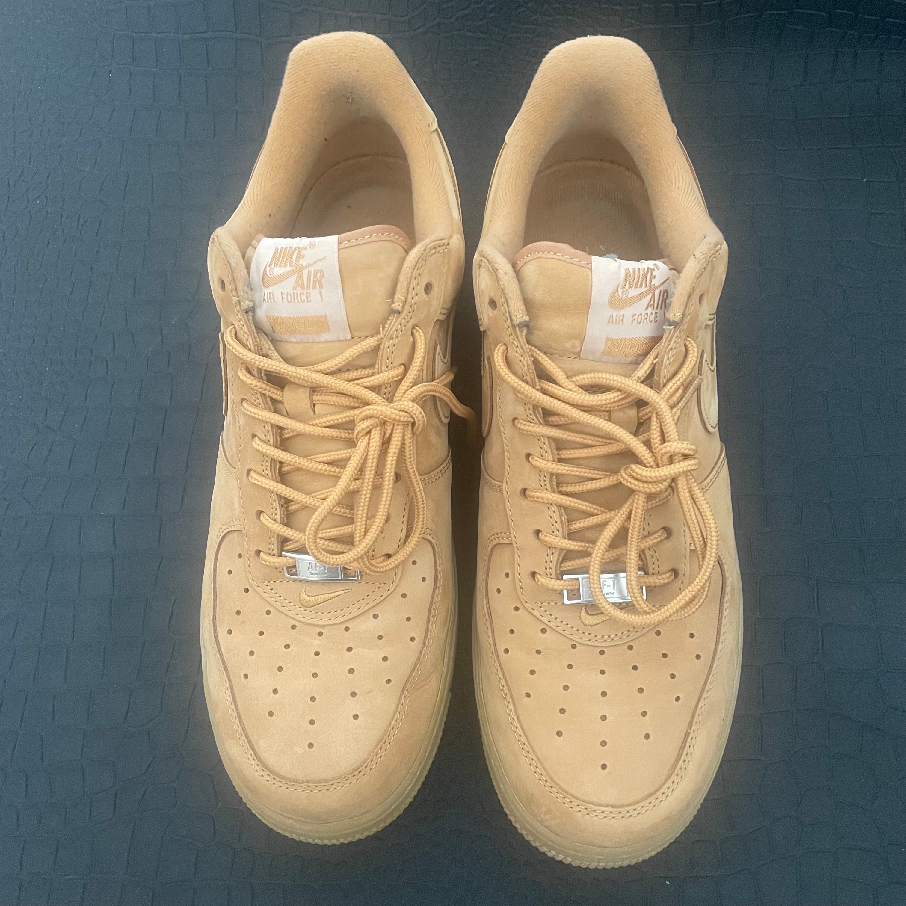 Supreme × Nike Air Force 1 Low "Flax/Wheat"