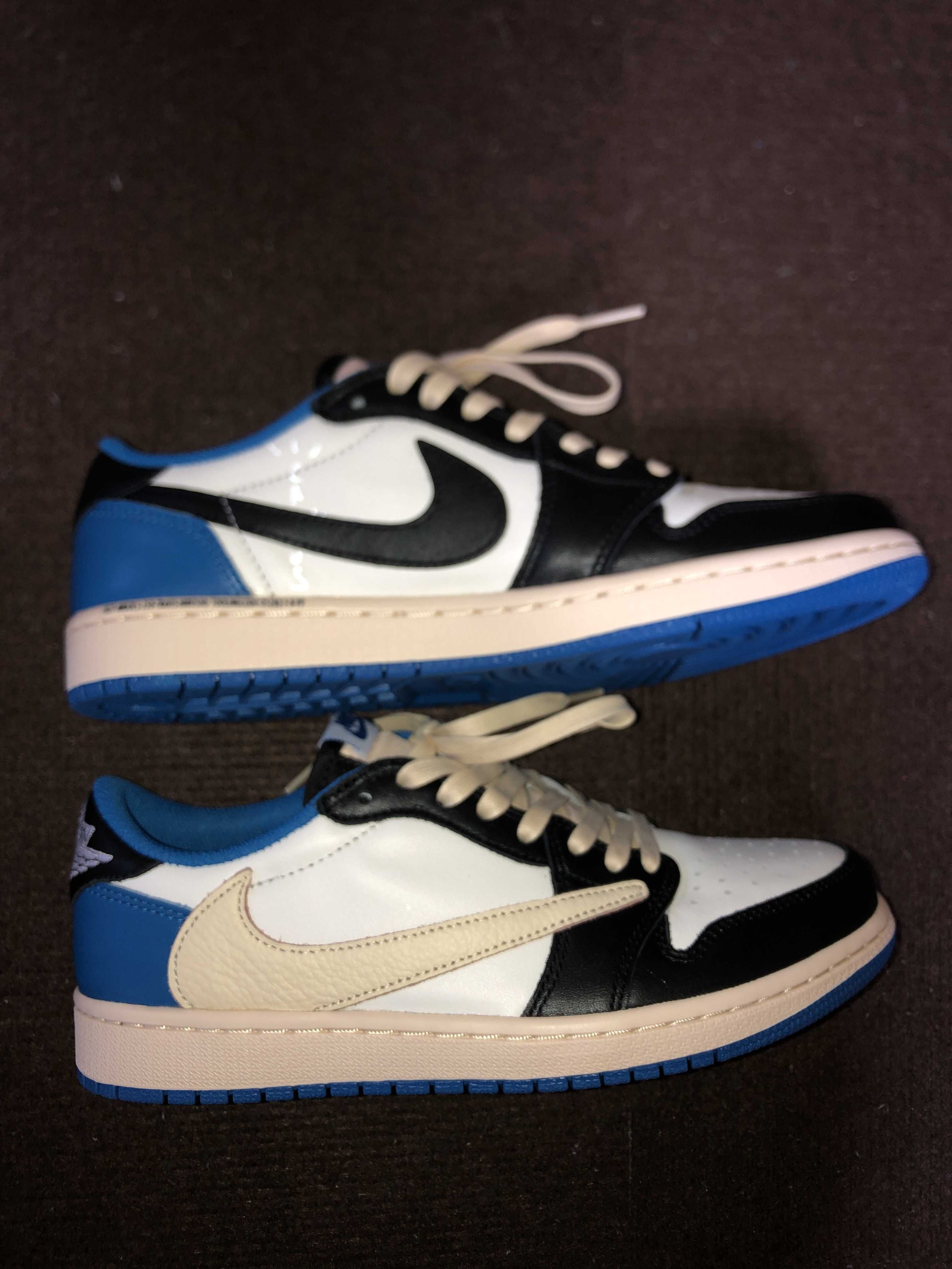 Travis Scott × fragment design × Nike Air Jordan 1 Low OG SP "Military Blue"