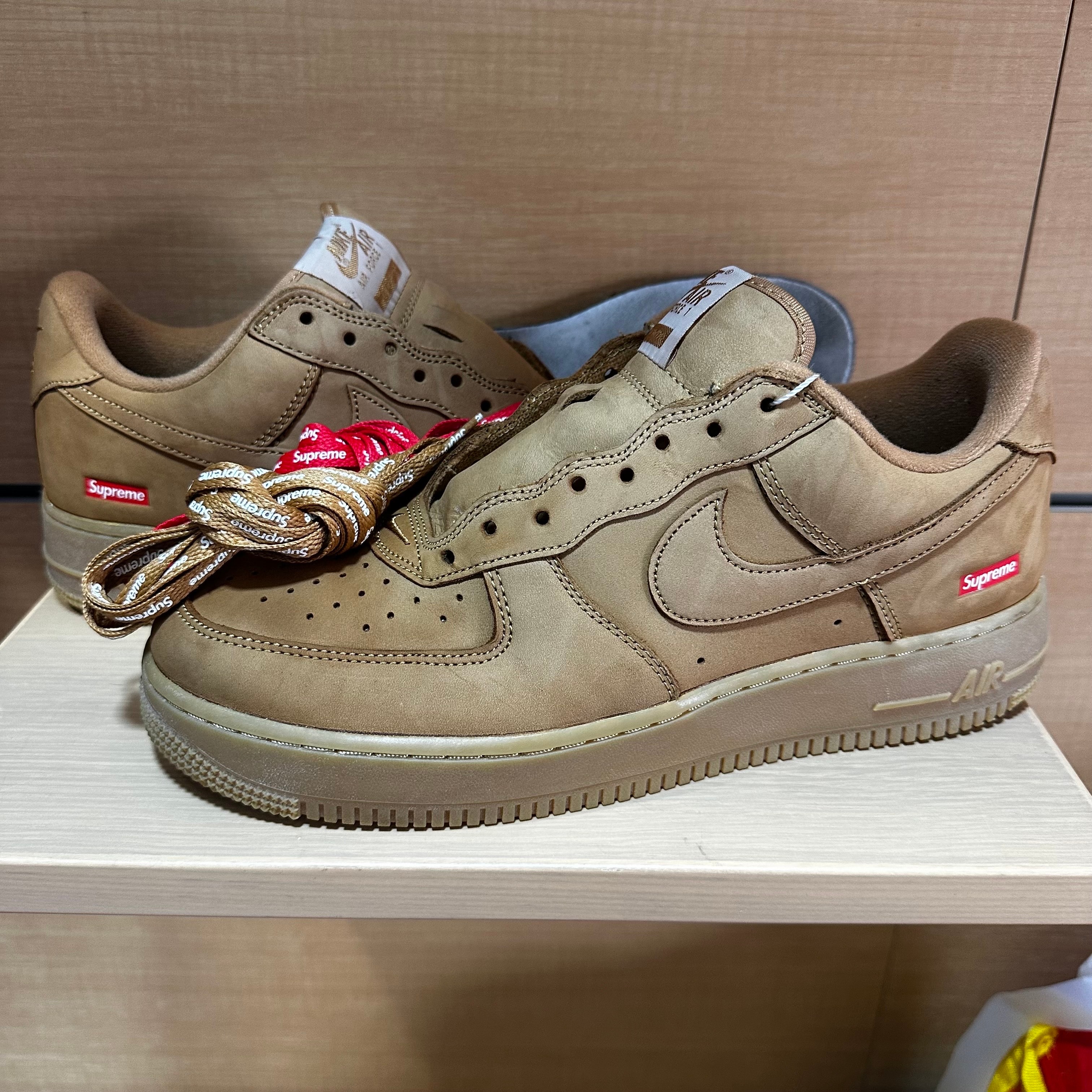 Supreme × Nike Air Force 1 Low "Flax/Wheat"