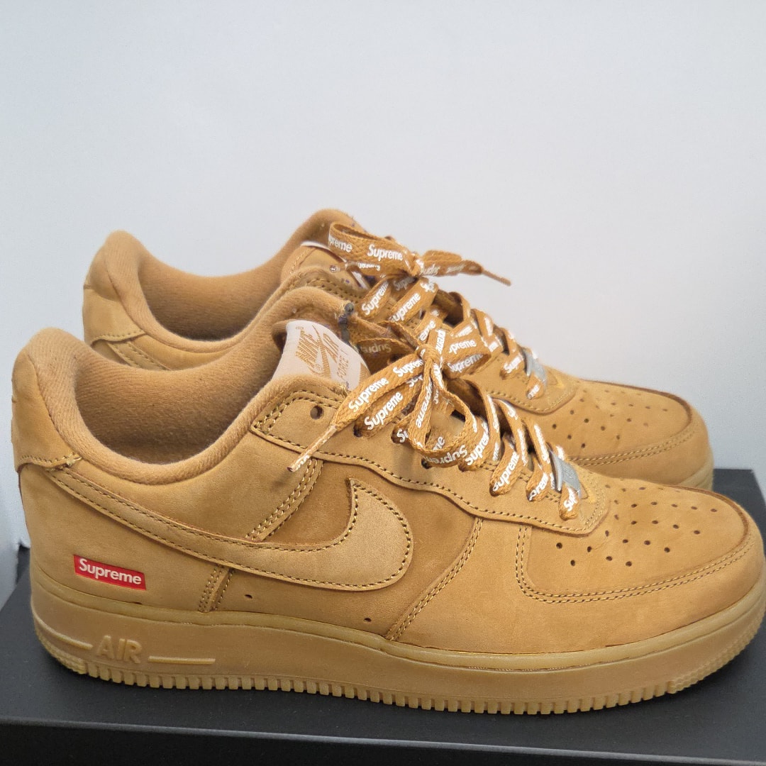 Supreme × Nike Air Force 1 Low "Flax/Wheat"