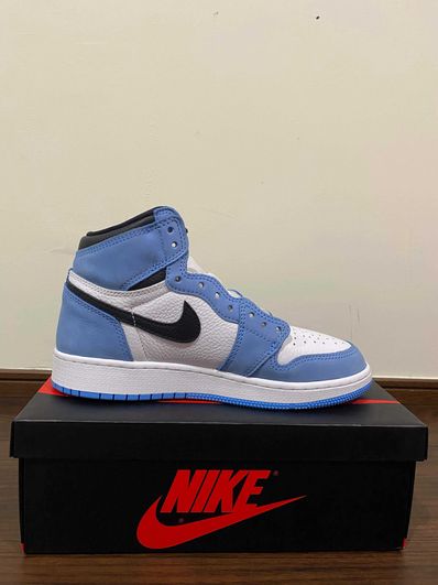 Nike GS Air Jordan 1 High "White/University Blue/Black"