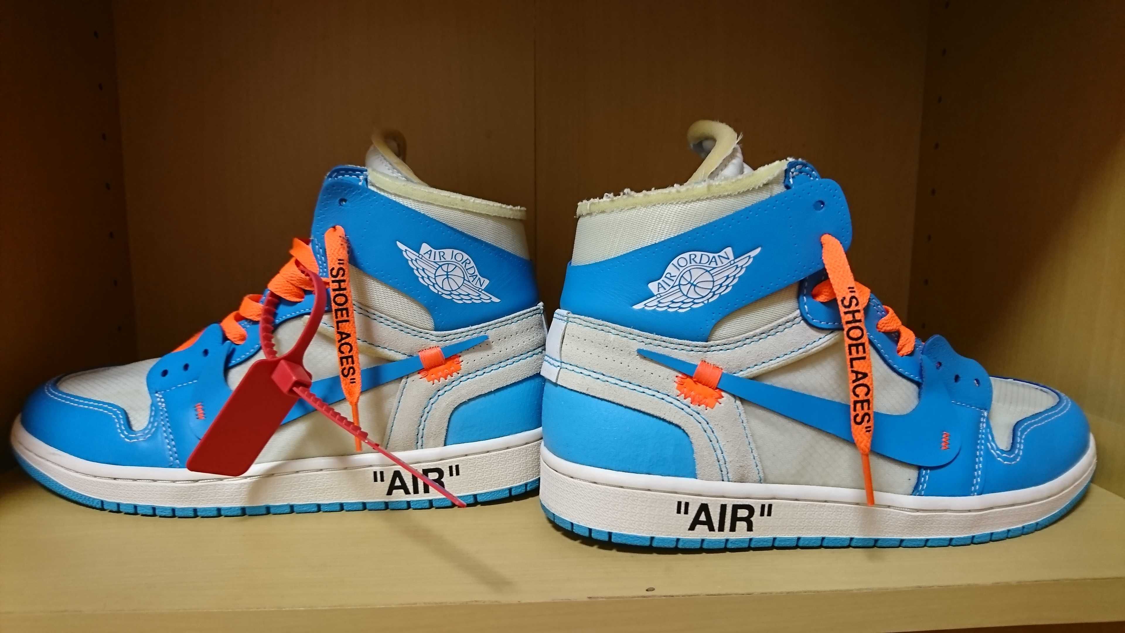 Off-White × Nike Air Jordan 1 High UNC "White/Dark Powder Blue"