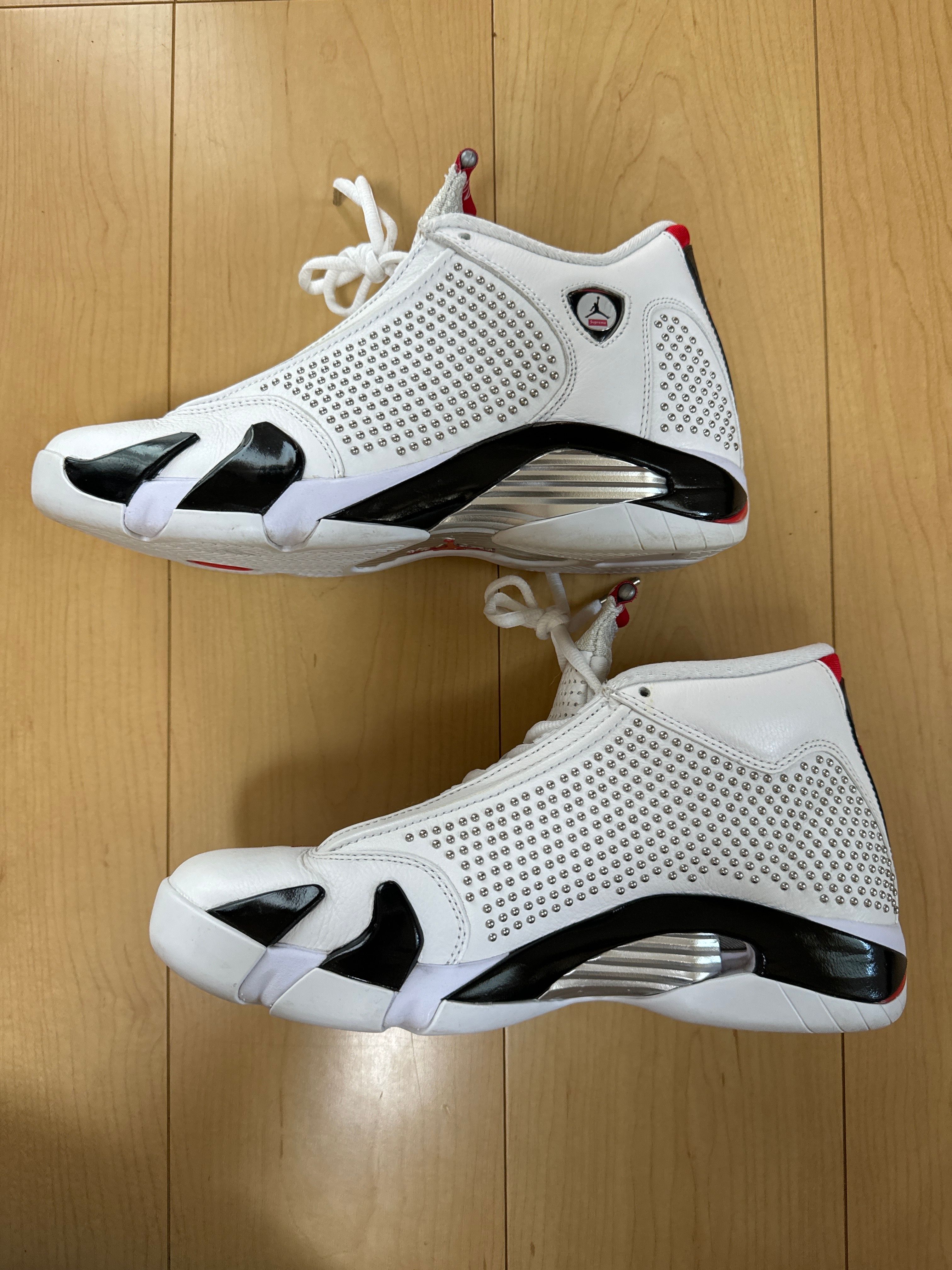 Supreme × Nike Air Jordan 14 Retro "White/University Red"