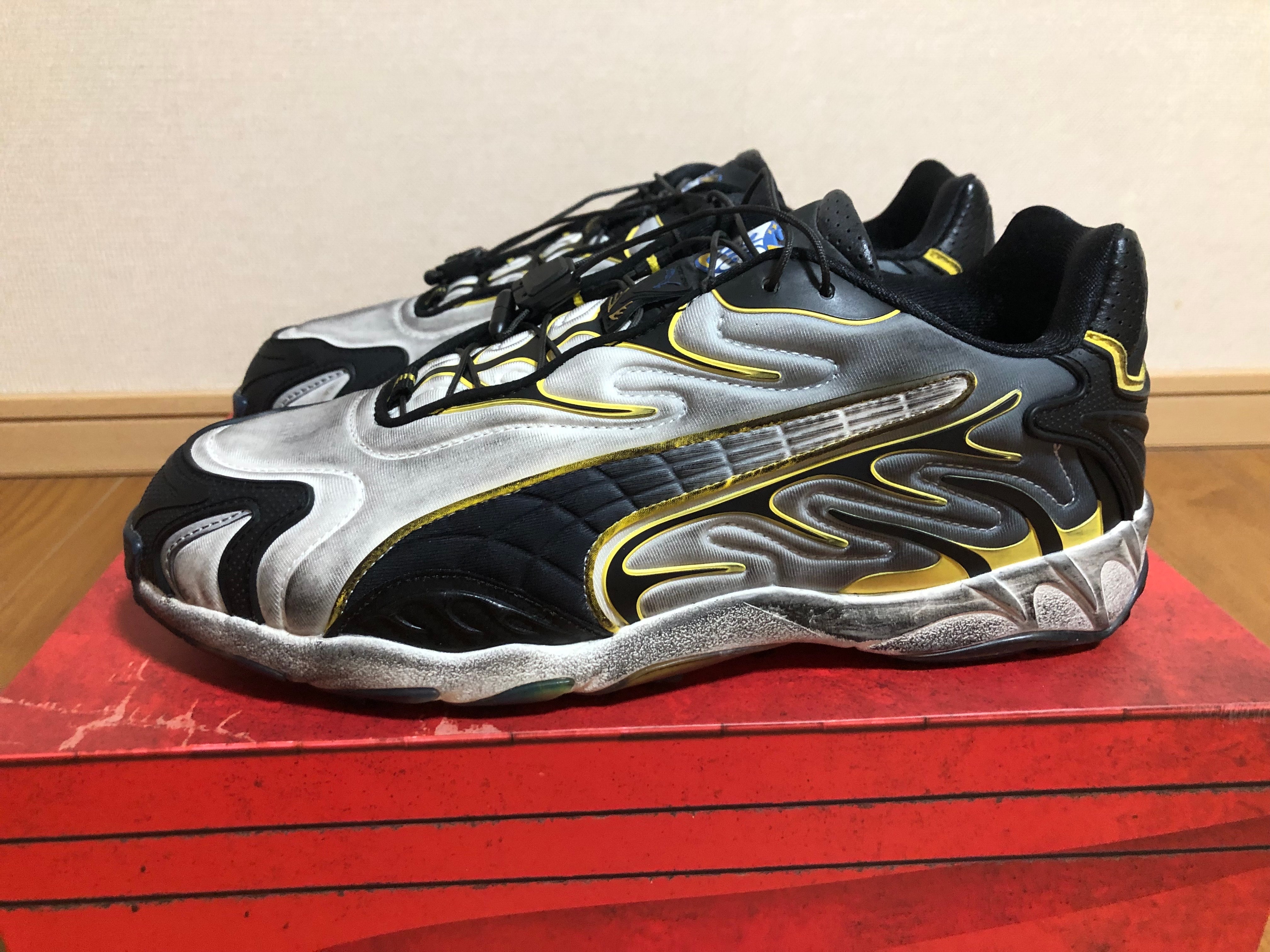 A$AP Rocky × Puma Inhale "Warm White/Puma Black/Pelé Yellow"