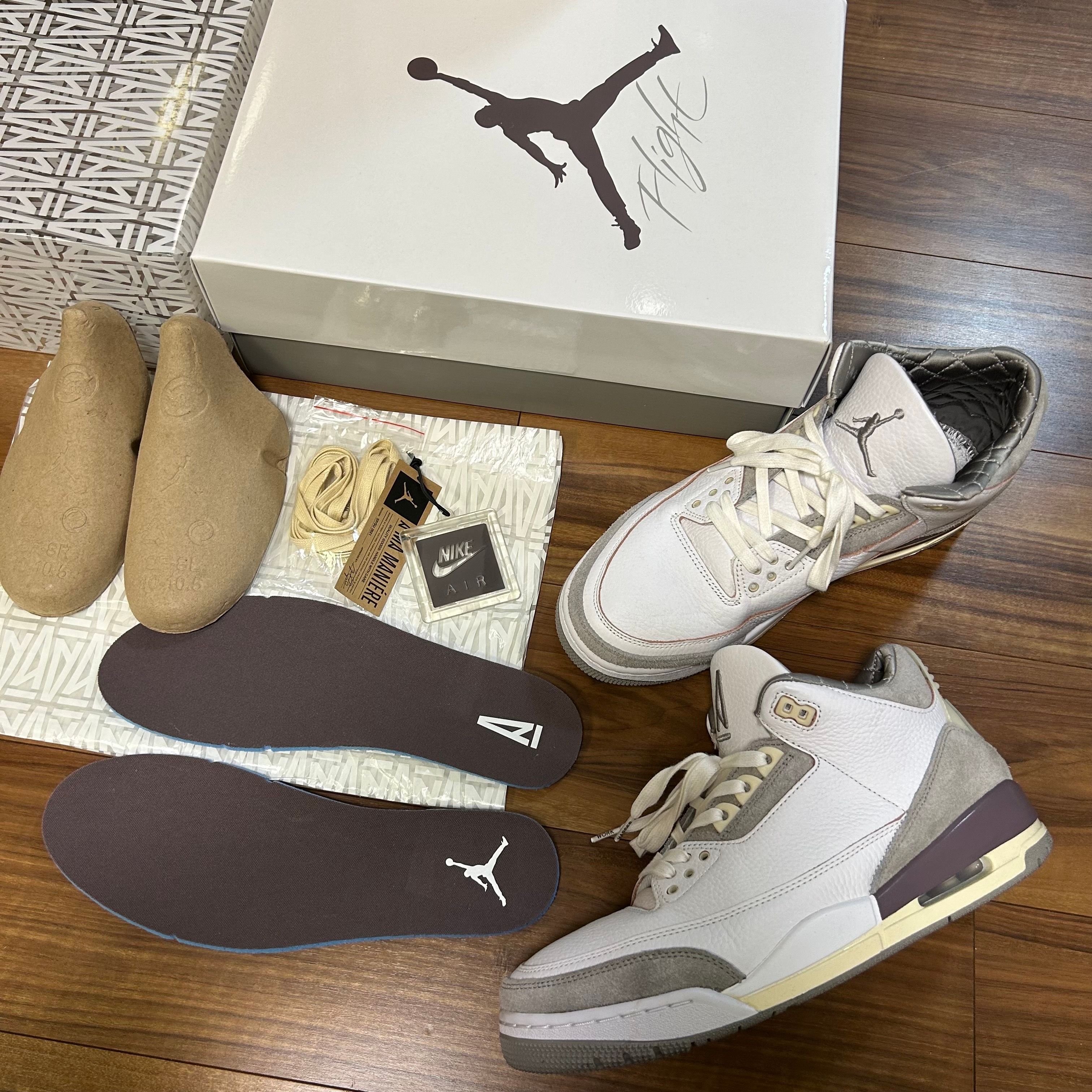 A Ma Maniere × Nike Women's Air Jordan 3 Retro SP "White/Medium Grey Violet Ore"