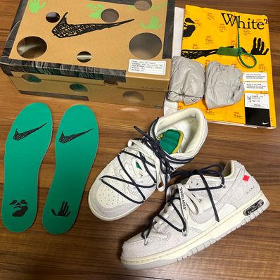 Off-White × Nike Dunk Low "Sail/Neutral Grey/Gridiron"