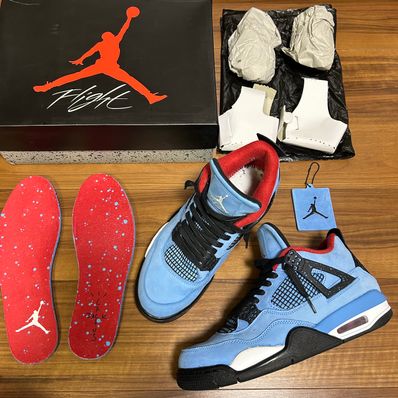 Travis Scott × Nike Air Jordan 4 Retro Cactus Jack "University Blue"