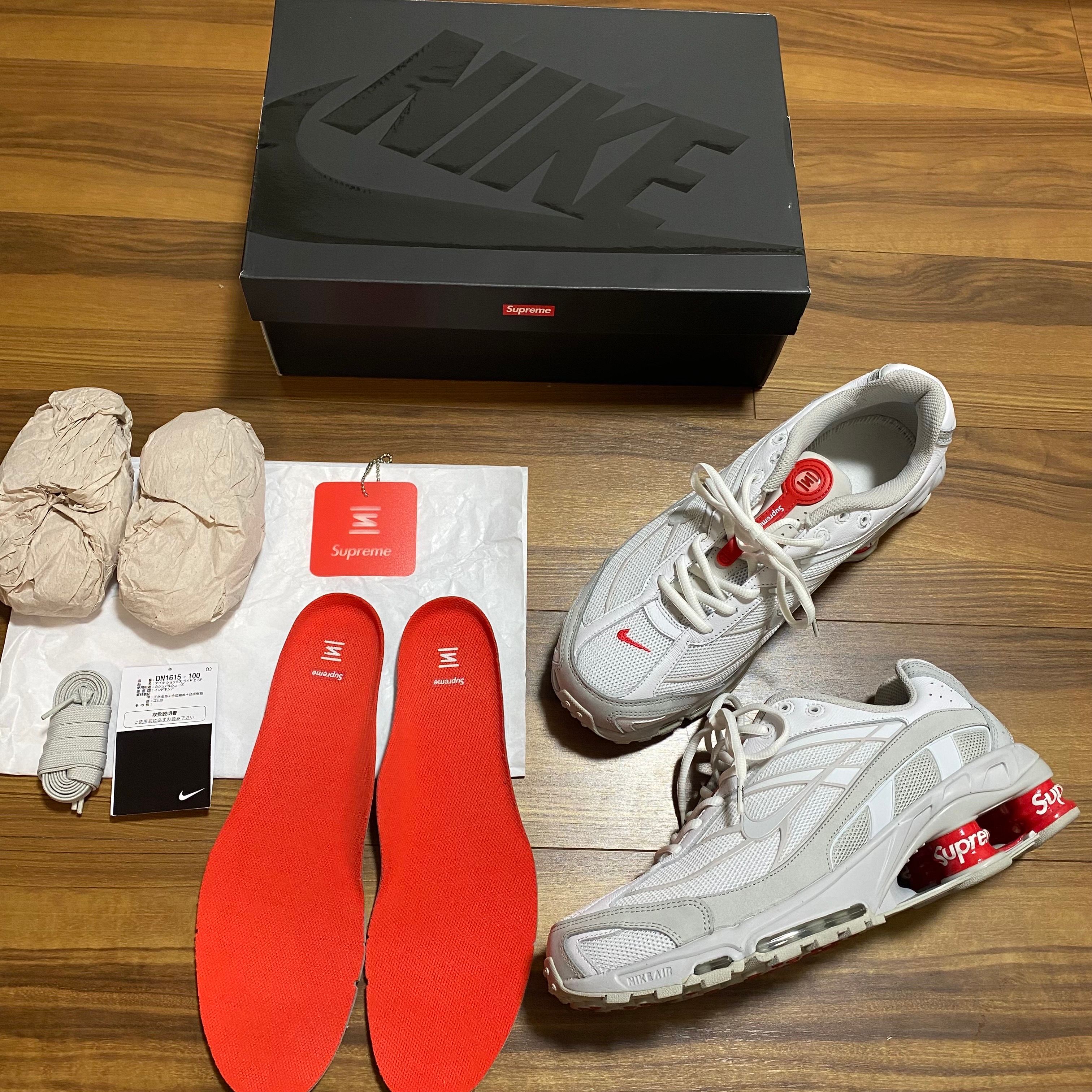 Supreme × Nike Shox Ride 2 "White/Grey Fog/Flat Platinum"