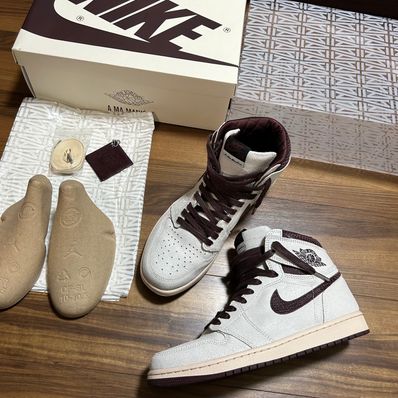 A Ma Maniere × Nike Air Jordan 1 Retro High OG "Sail and Burgundy"