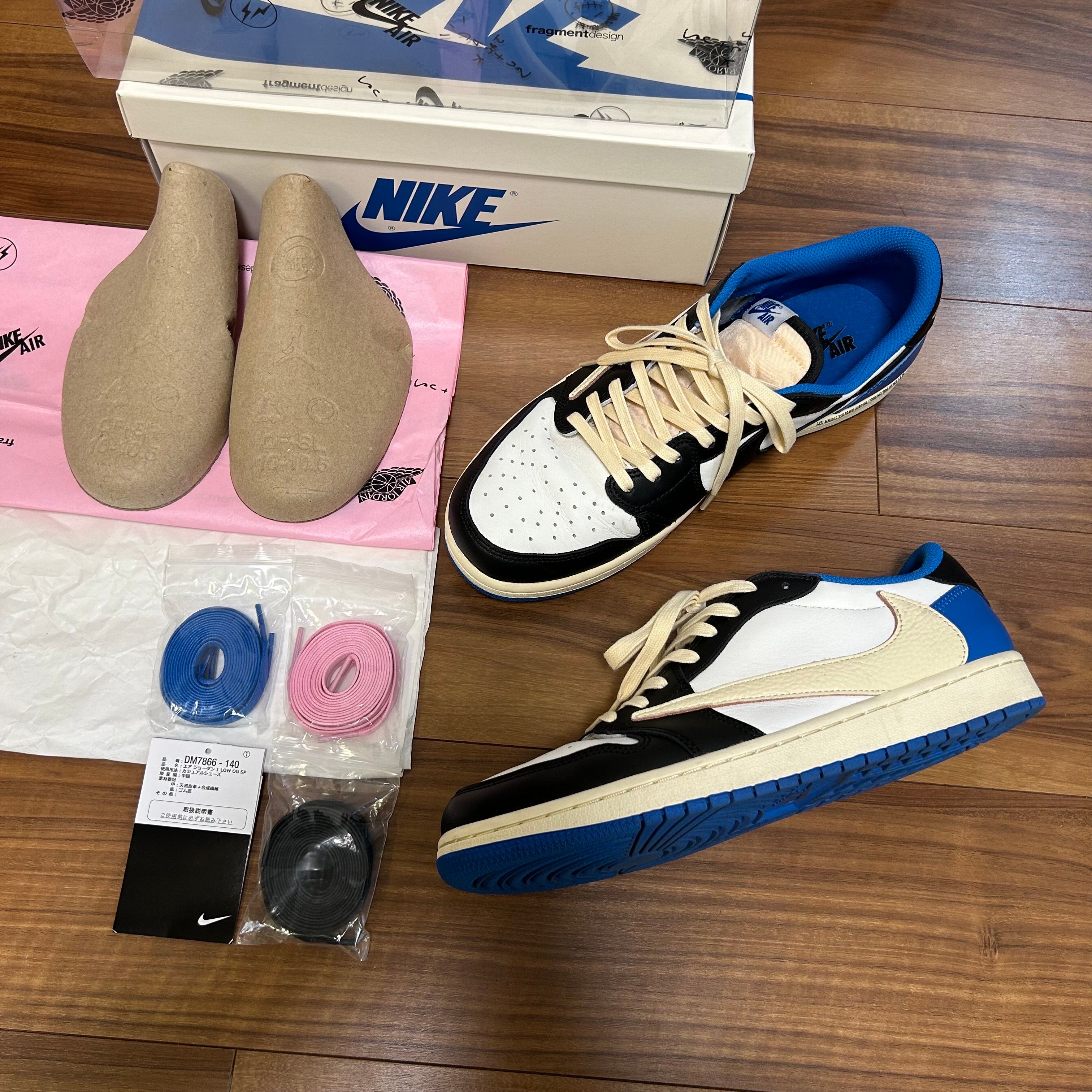Travis Scott × fragment design × Nike Air Jordan 1 Low OG SP "Military Blue"