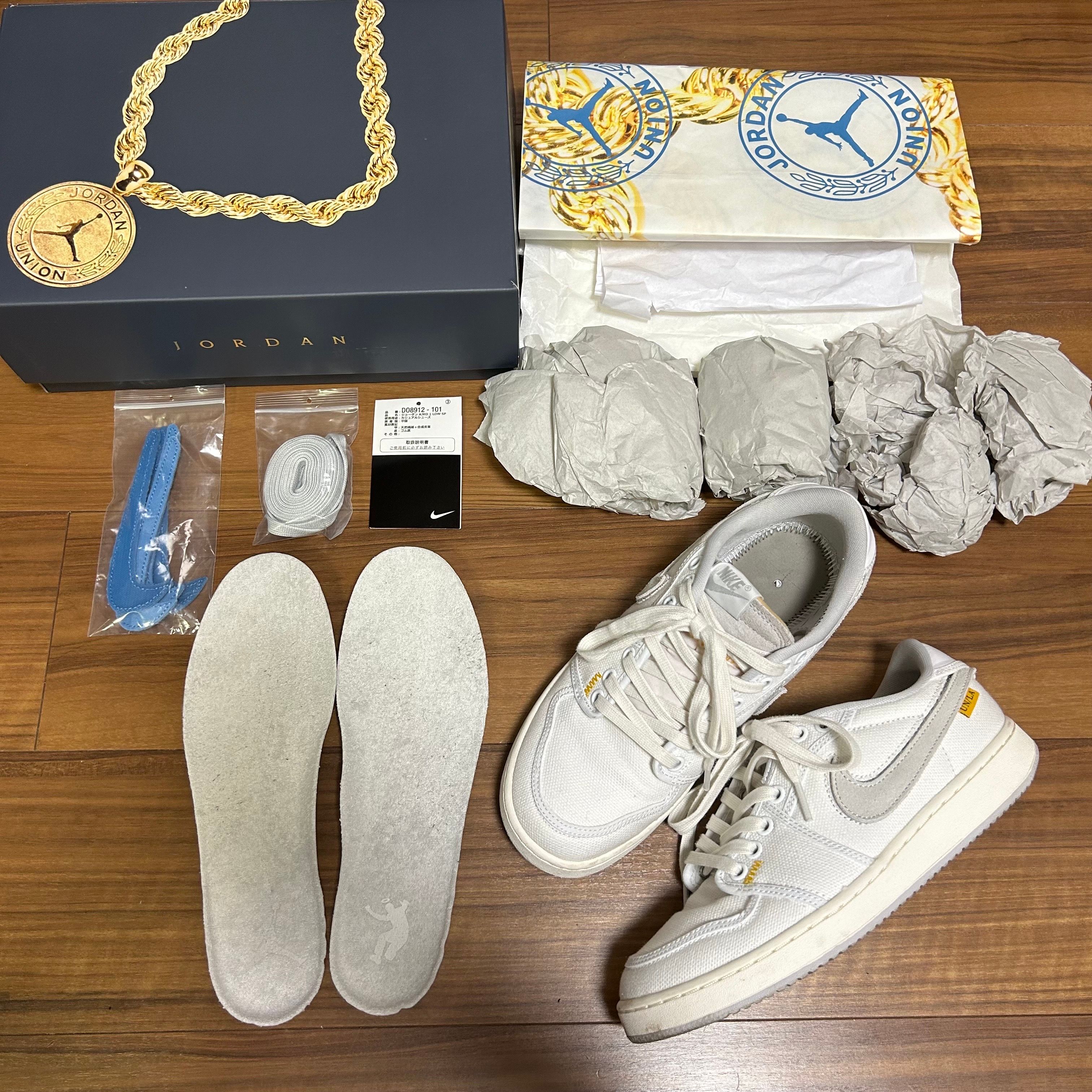 UNION × Nike Air Jordan 1 Low KO "White Canvas"