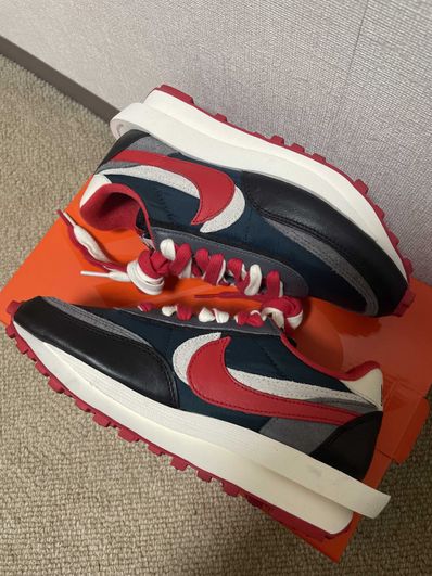 UNDERCOVER × sacai × Nike LD Waffle "Midnight Spruce/Pale Ivory-Dark Grey-University Red"