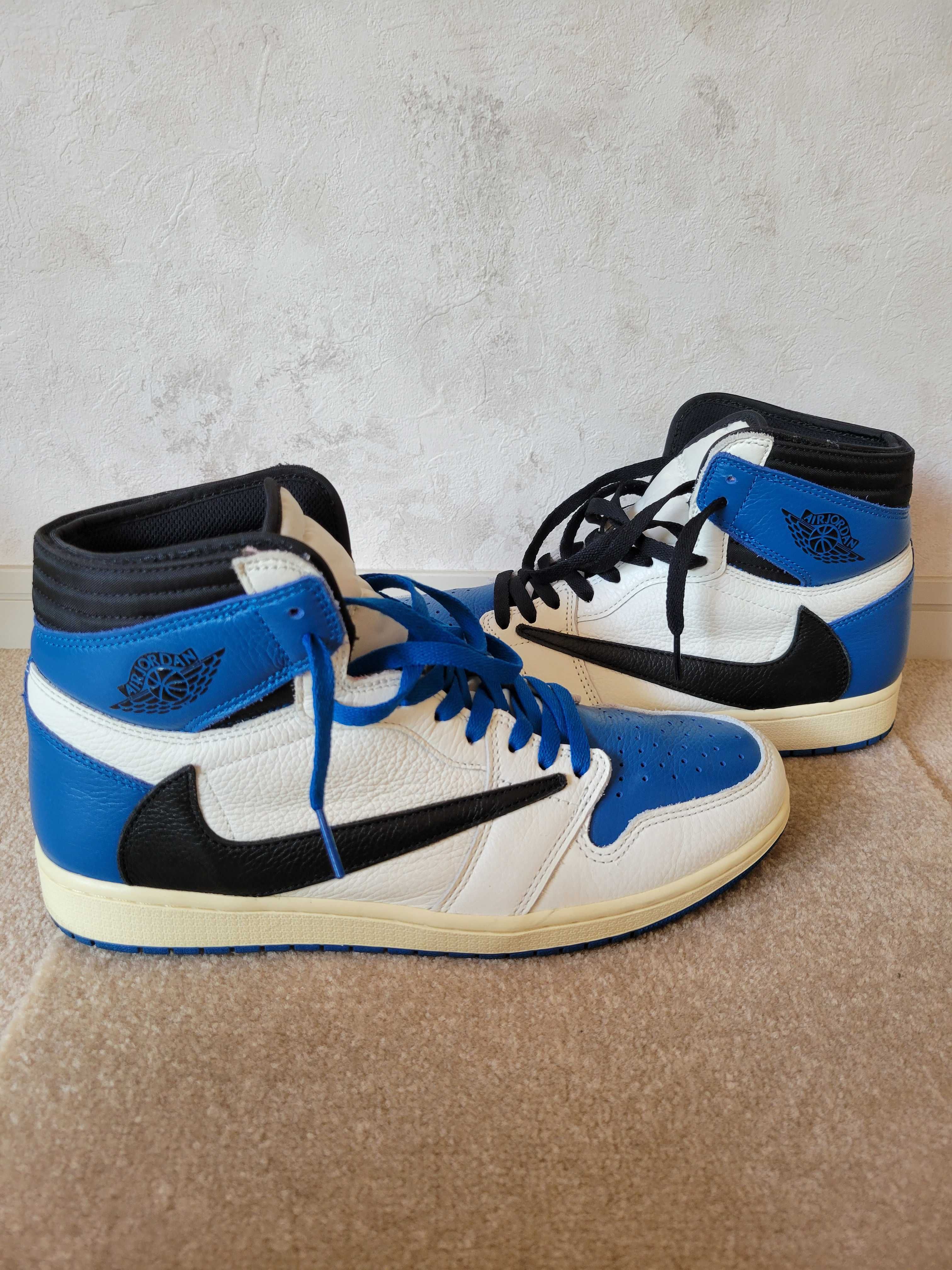 Travis Scott × fragment design × Nike Air Jordan 1 Retro High OG SP "Military Blue"