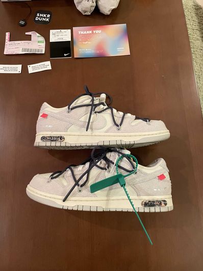 Off-White × Nike Dunk Low "Sail/Neutral Grey/Gridiron"