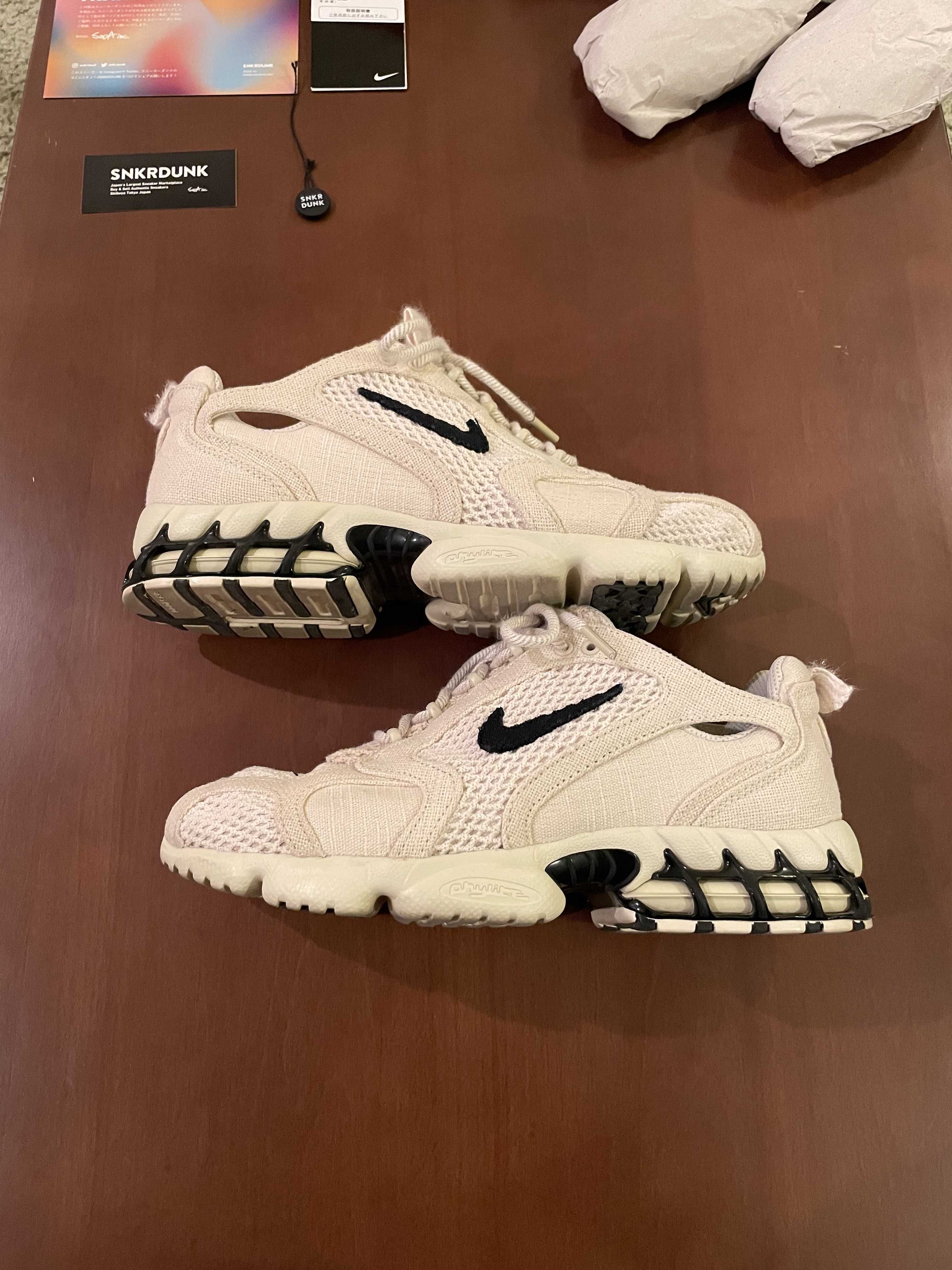 Stussy × Nike Air Zoom Spiridon CG 2 "Fossil/Black"