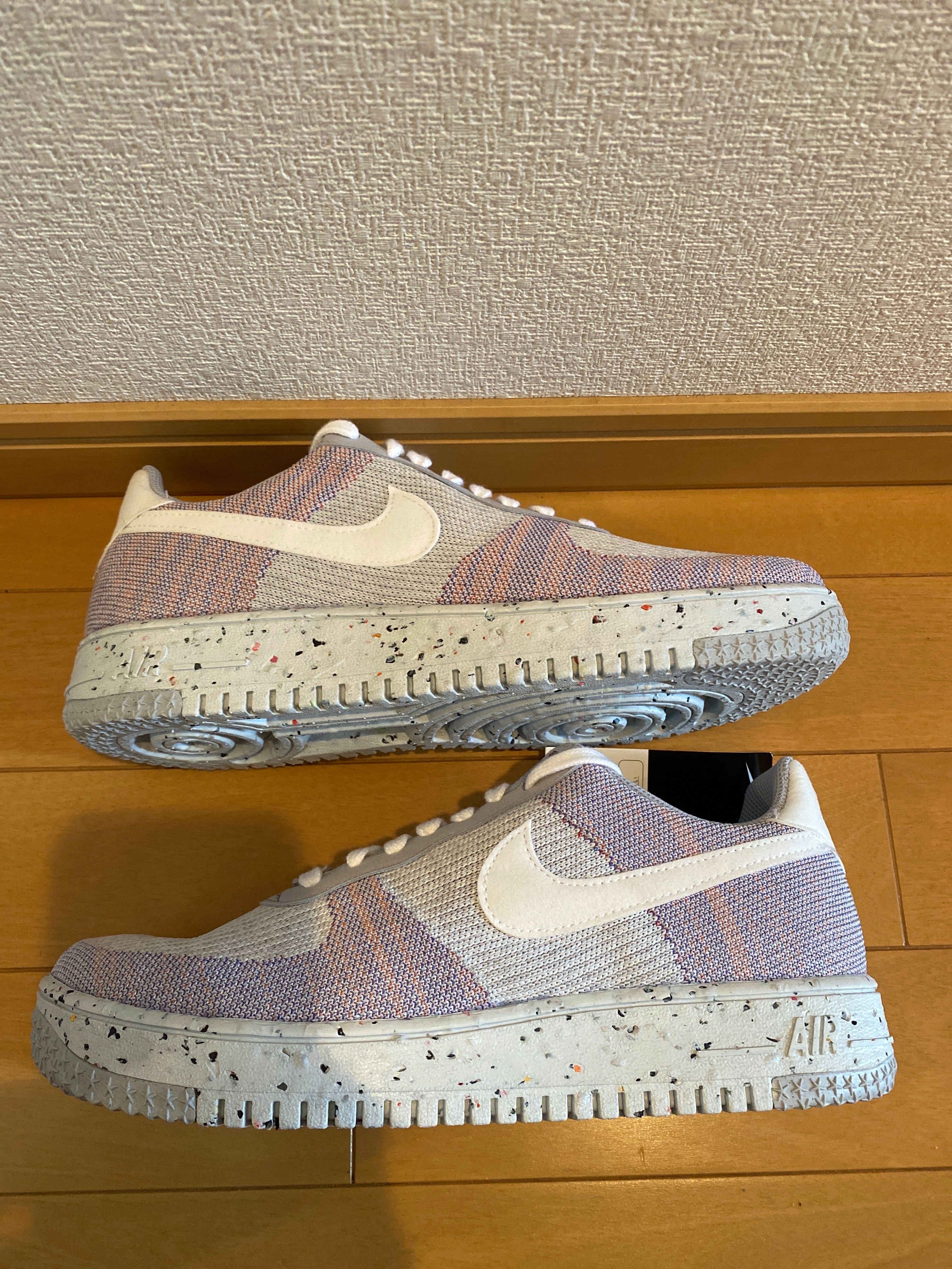 Nike Air Force 1 Low Crater Flyknit "White/White-Sail-Wolf Grey"