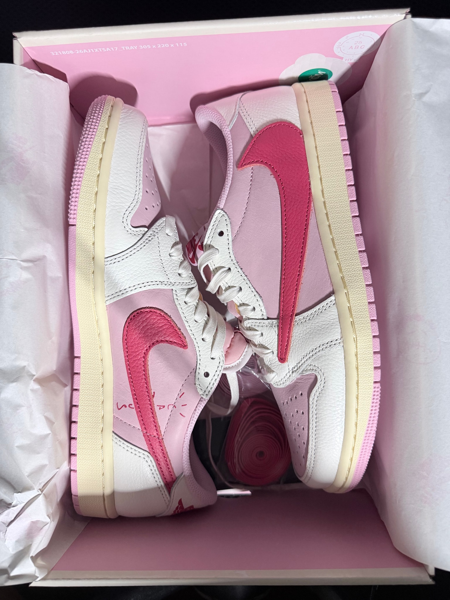 Travis Scott × Nike Air Jordan 1 Retro Low OG "Sail/Tropical Pink"