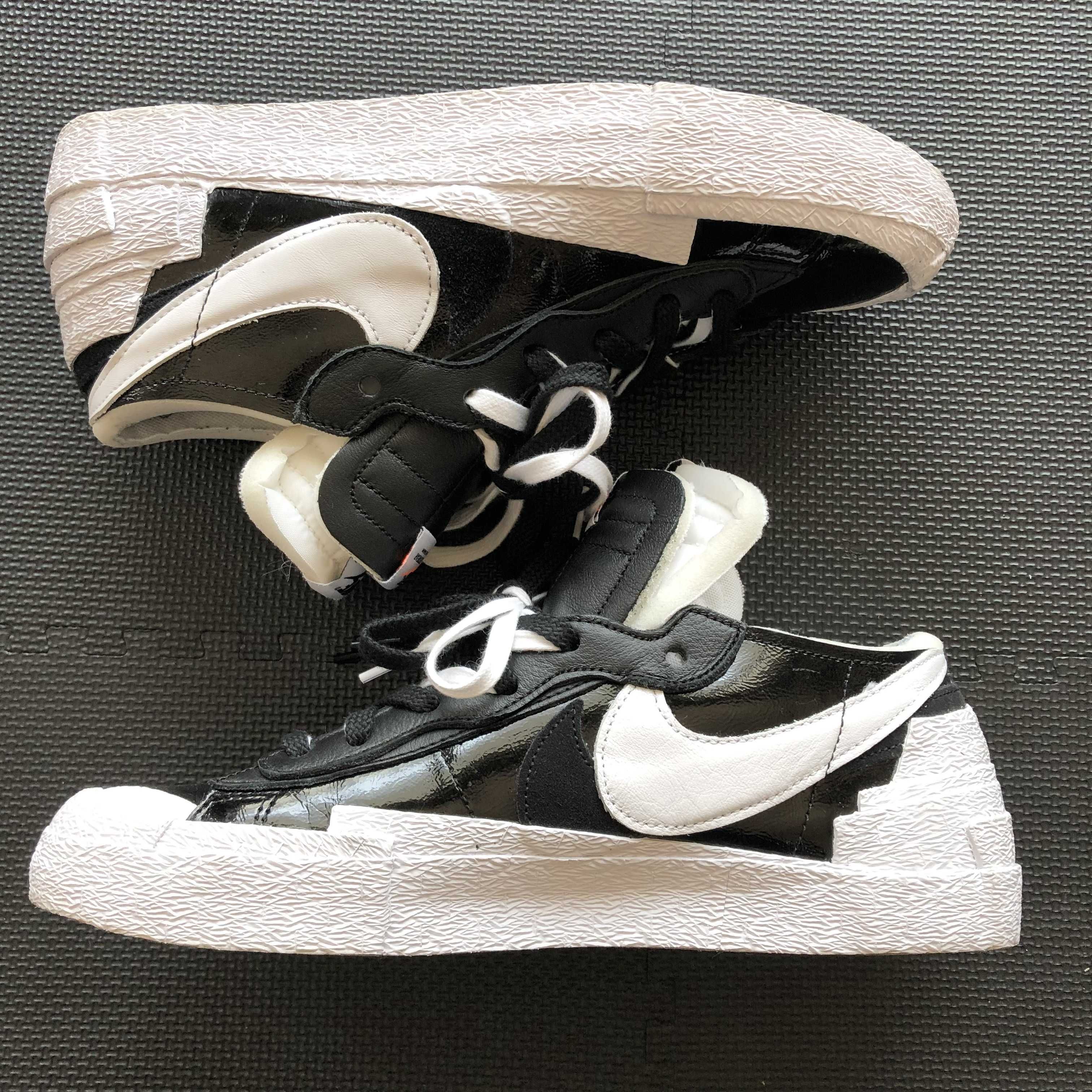 sacai × Nike Blazer Low "Black Patent Leather"