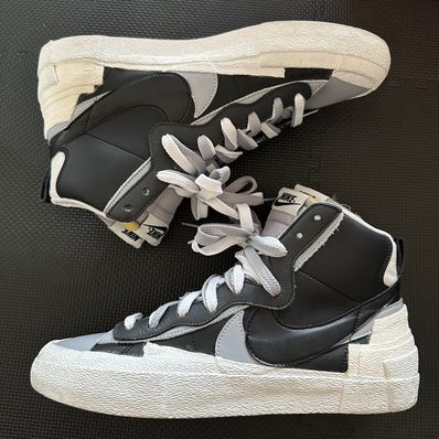 sacai × NIKE BLAZER MID "BLACK/WOLF GREY/WHITE"