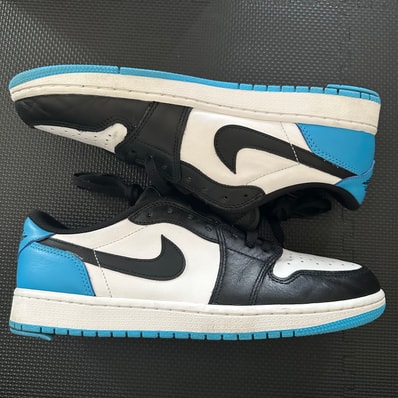 Nike Air Jordan 1 Low OG "Black and Dark Powder Blue/UNC"
