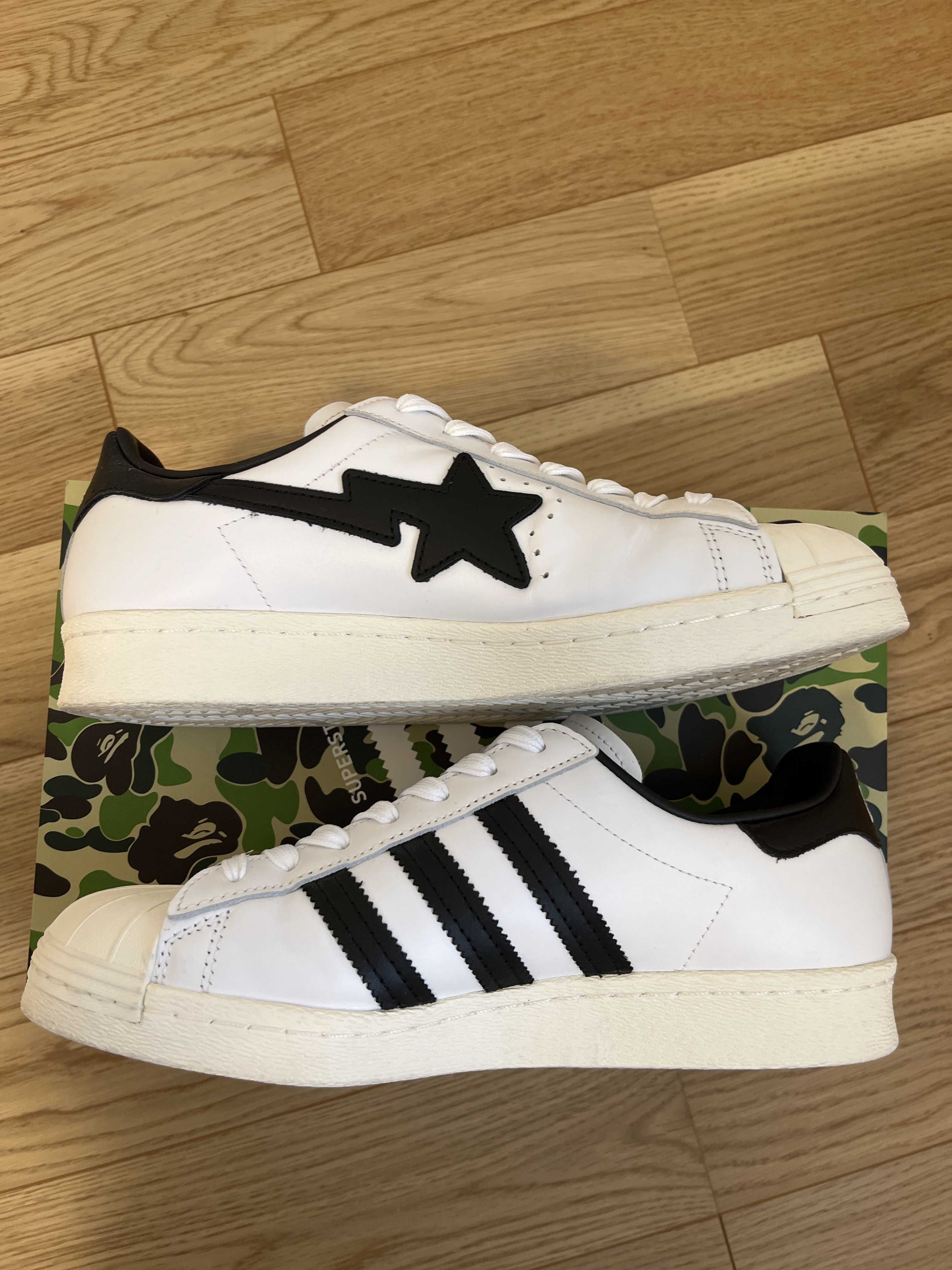A BATHING APE × adidas Superstar 80s "White/Black"
