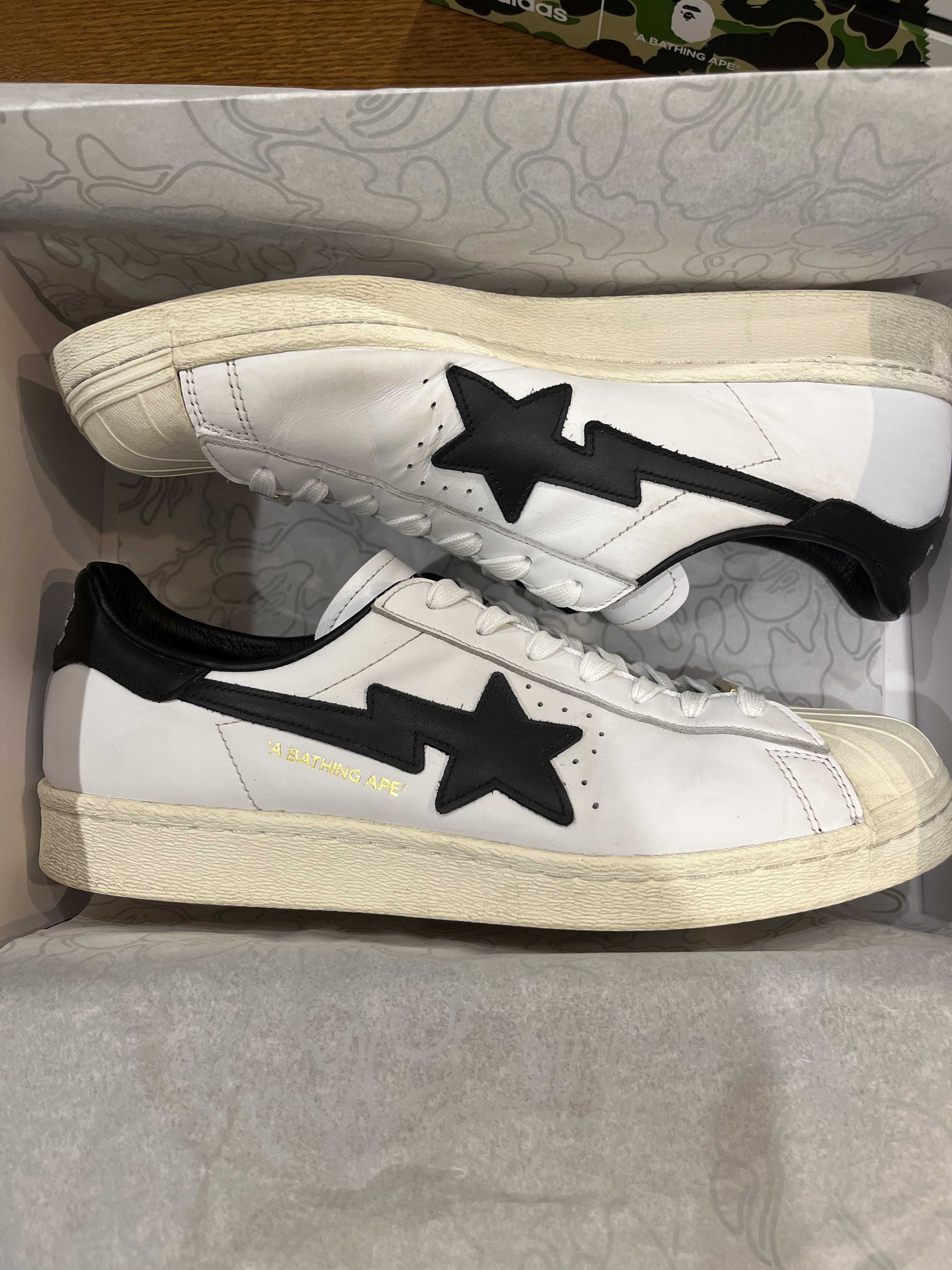 A BATHING APE × adidas Superstar 80s "White/Black"