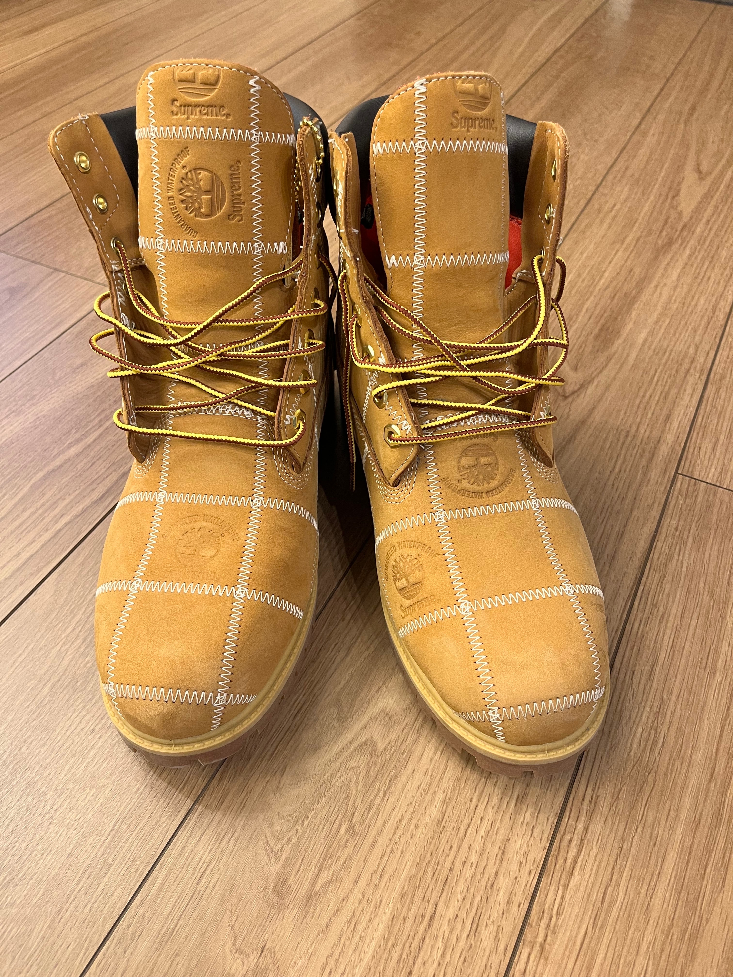 Supreme × Timberland Patchwork 6 Inch Premium Boot "Wheat"