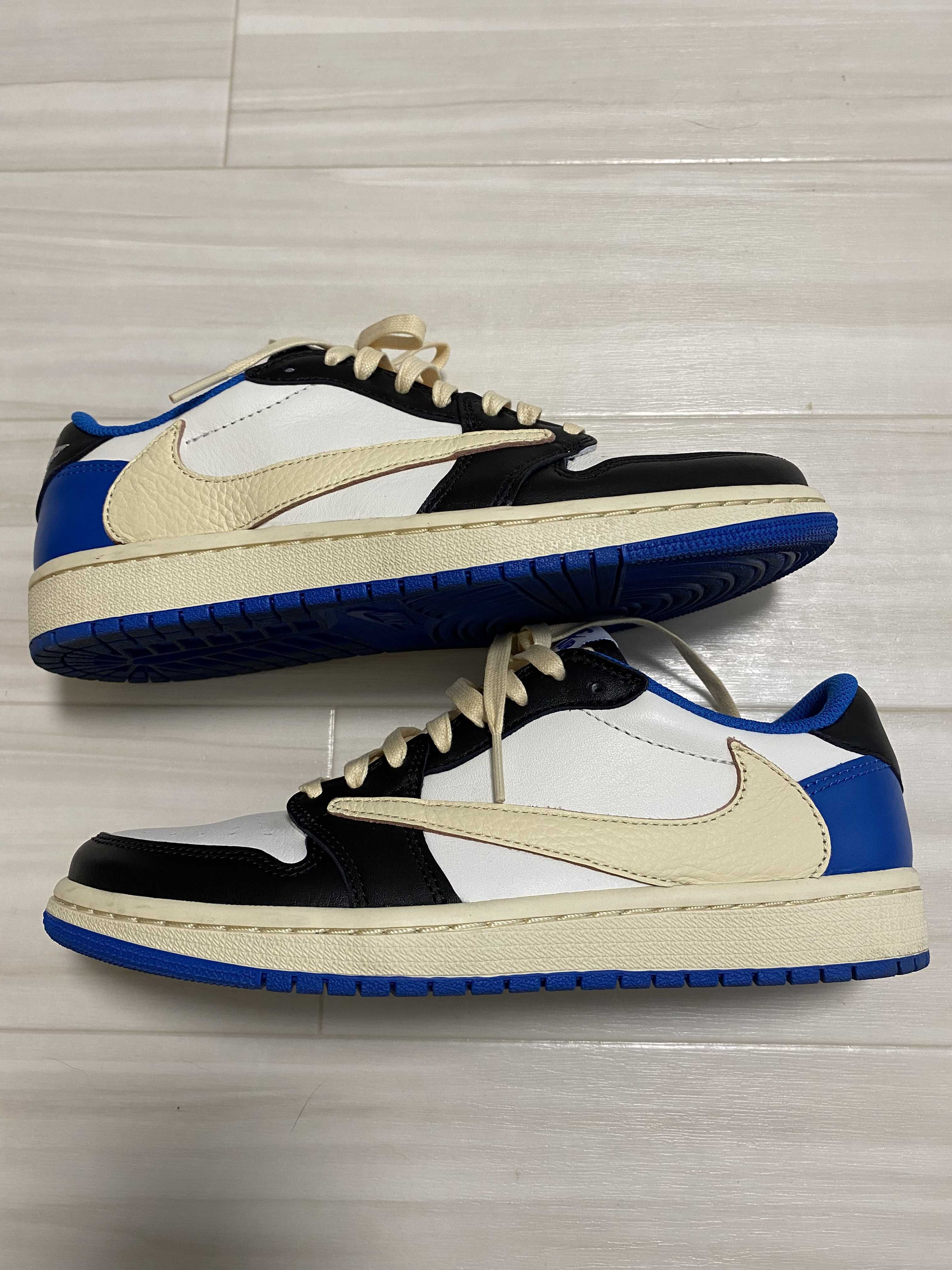 Travis Scott × fragment design × Nike Air Jordan 1 Low OG SP "Military Blue"